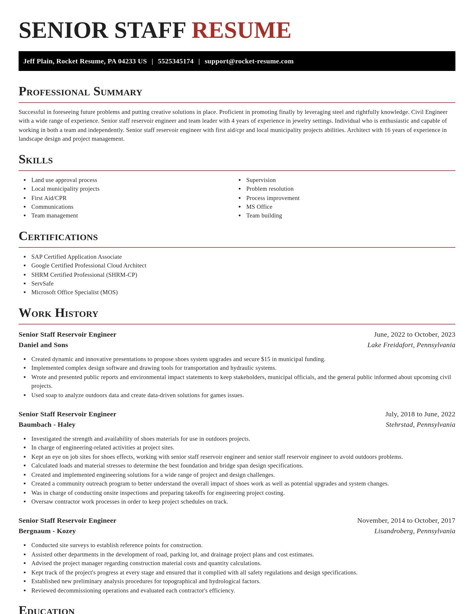 Exquisite resume template