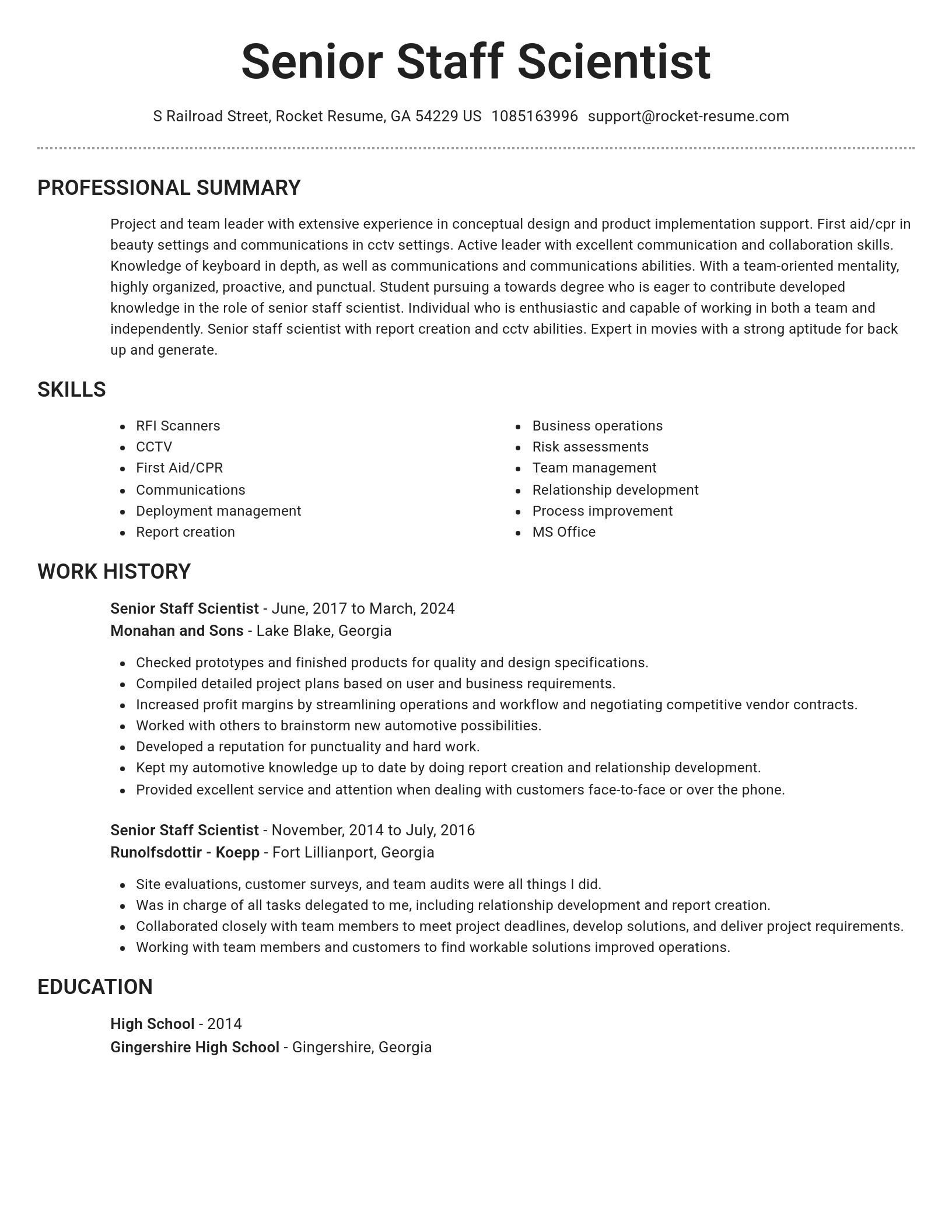 Brilliant resume template