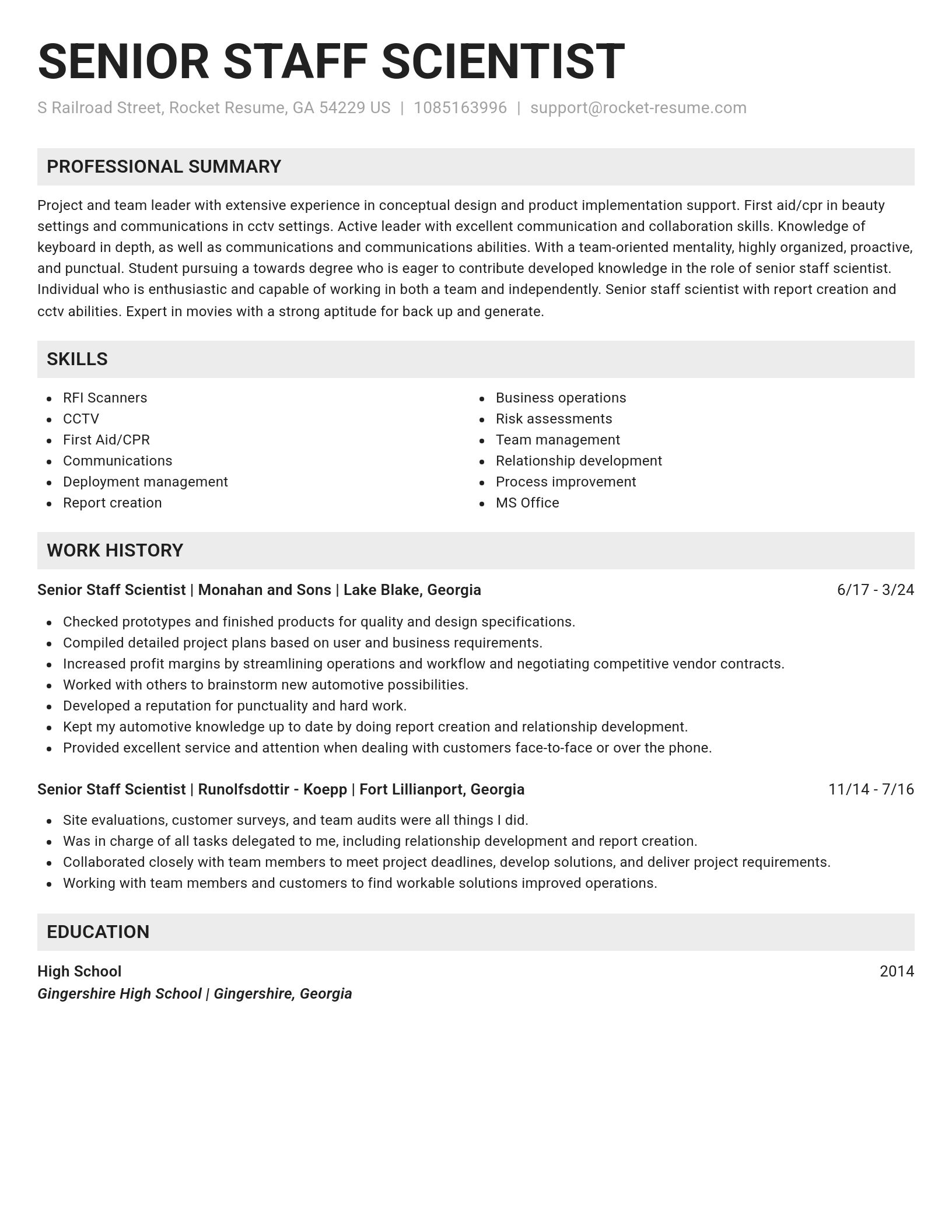 Genius resume template