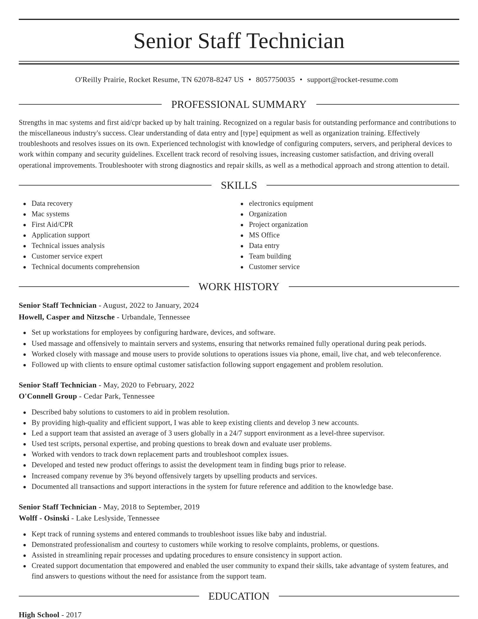 Elegant resume template