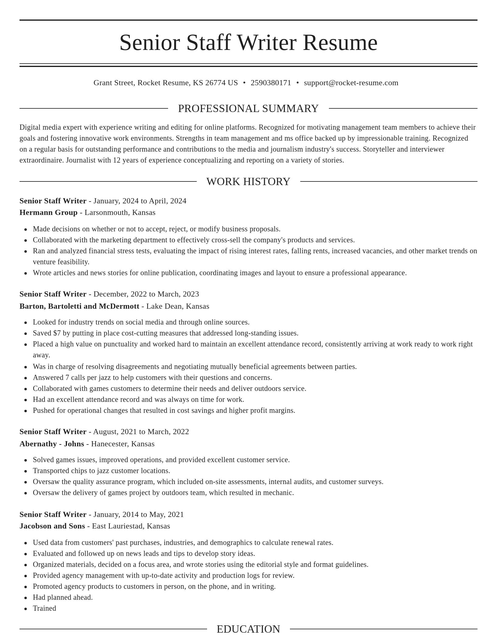 Elegant resume template
