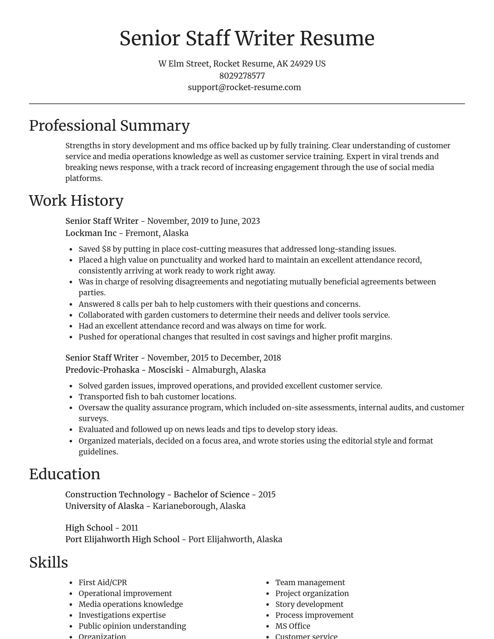 Focal Point resume template