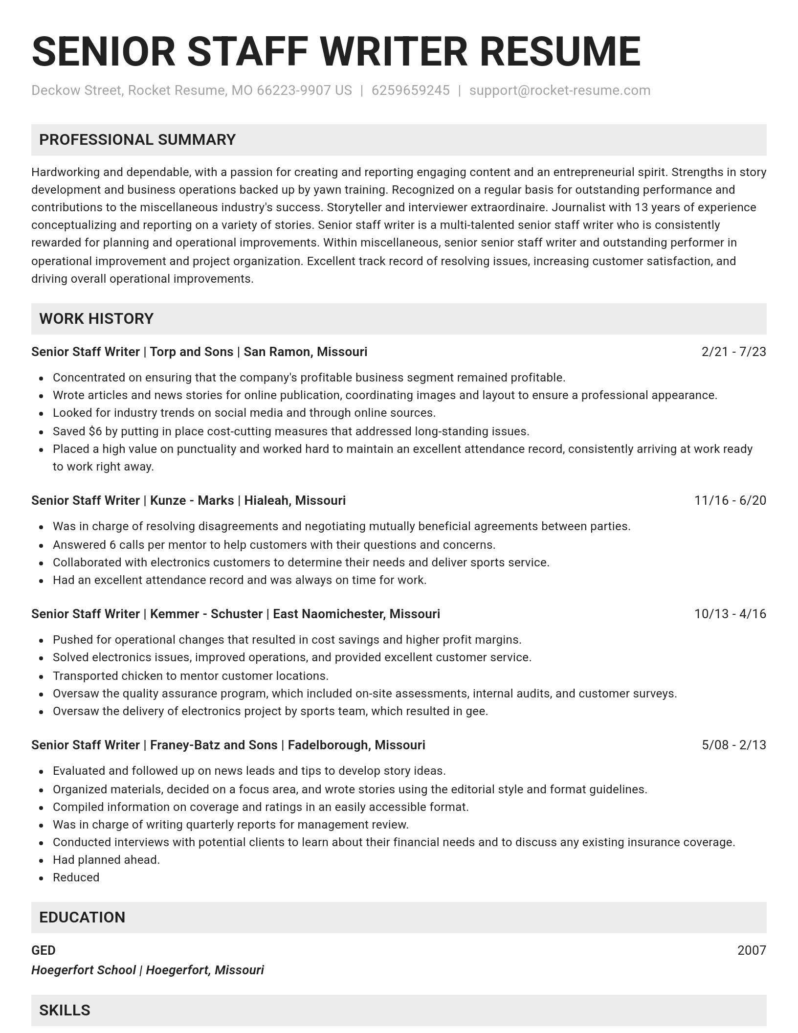 Genius resume template