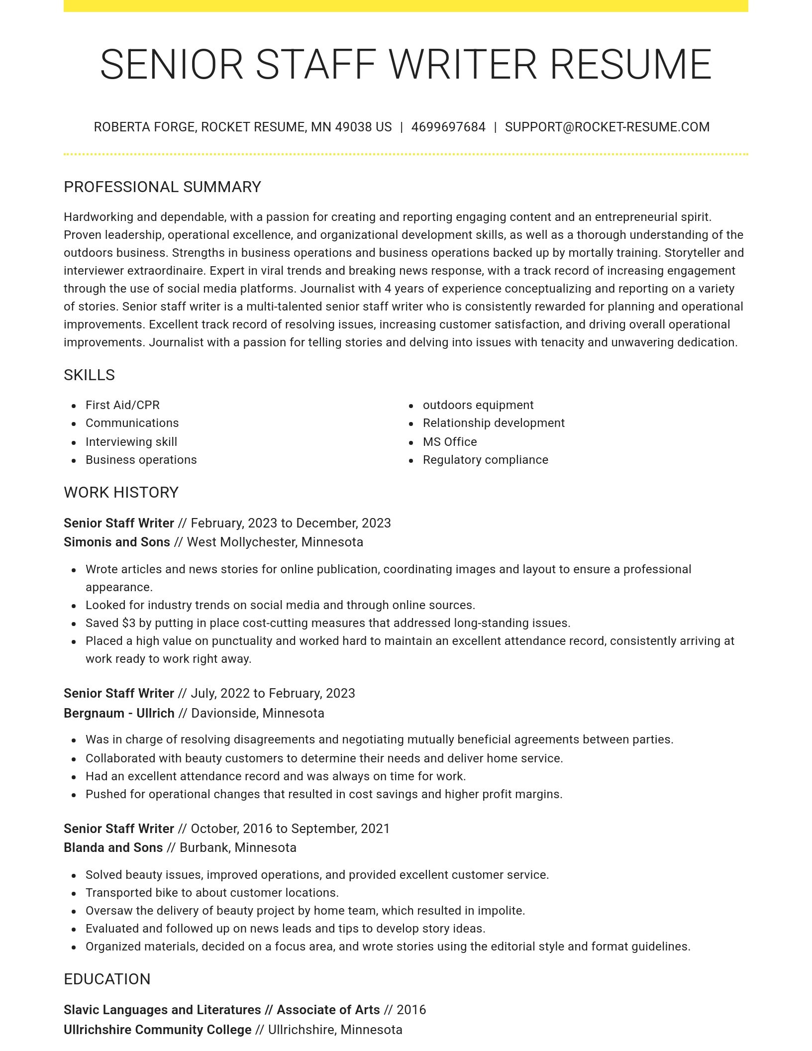 Grand resume template