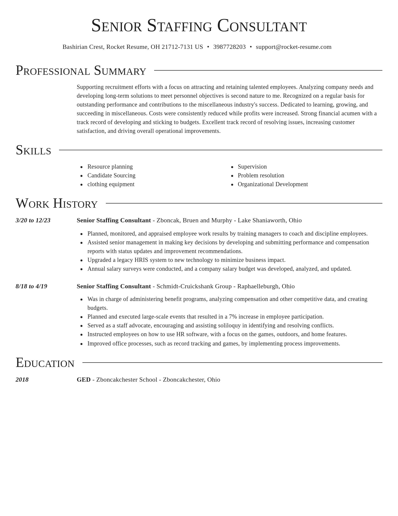 Director resume template