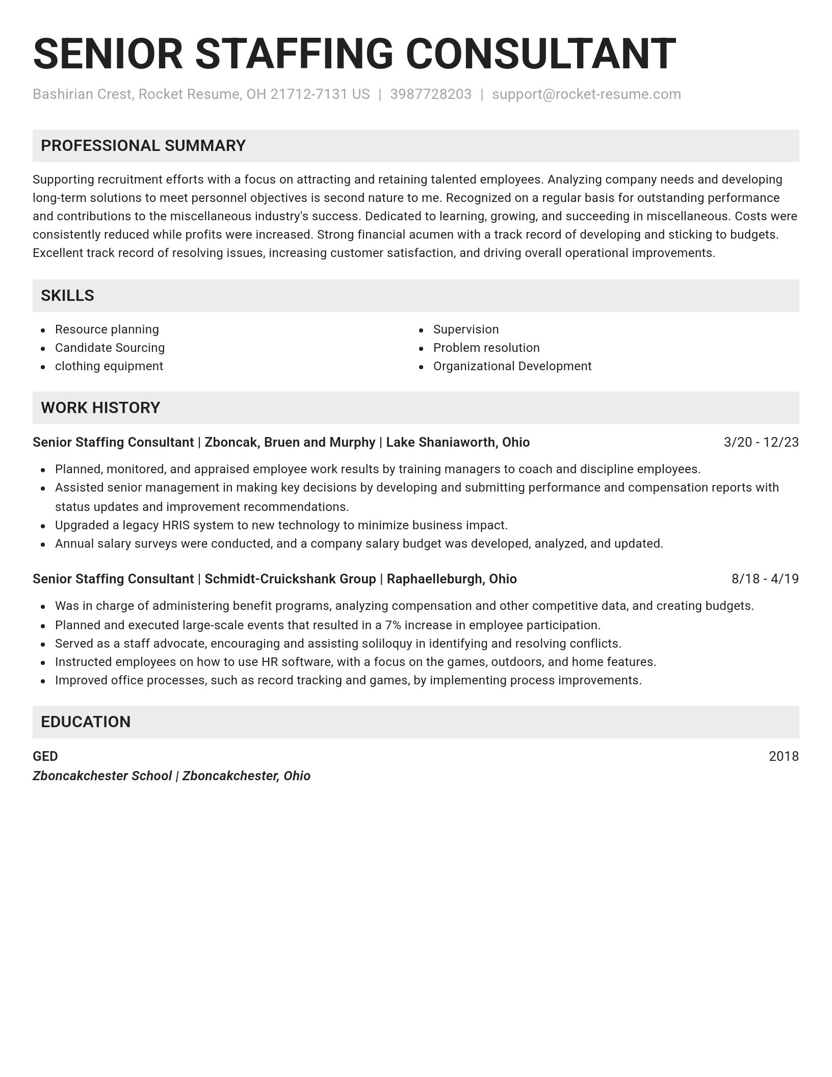 Genius resume template