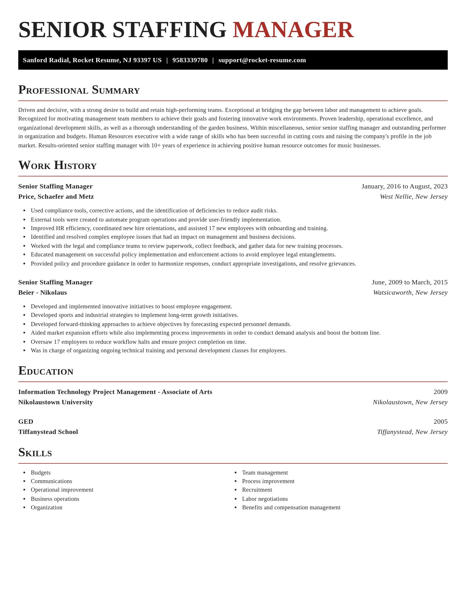 Exquisite resume template