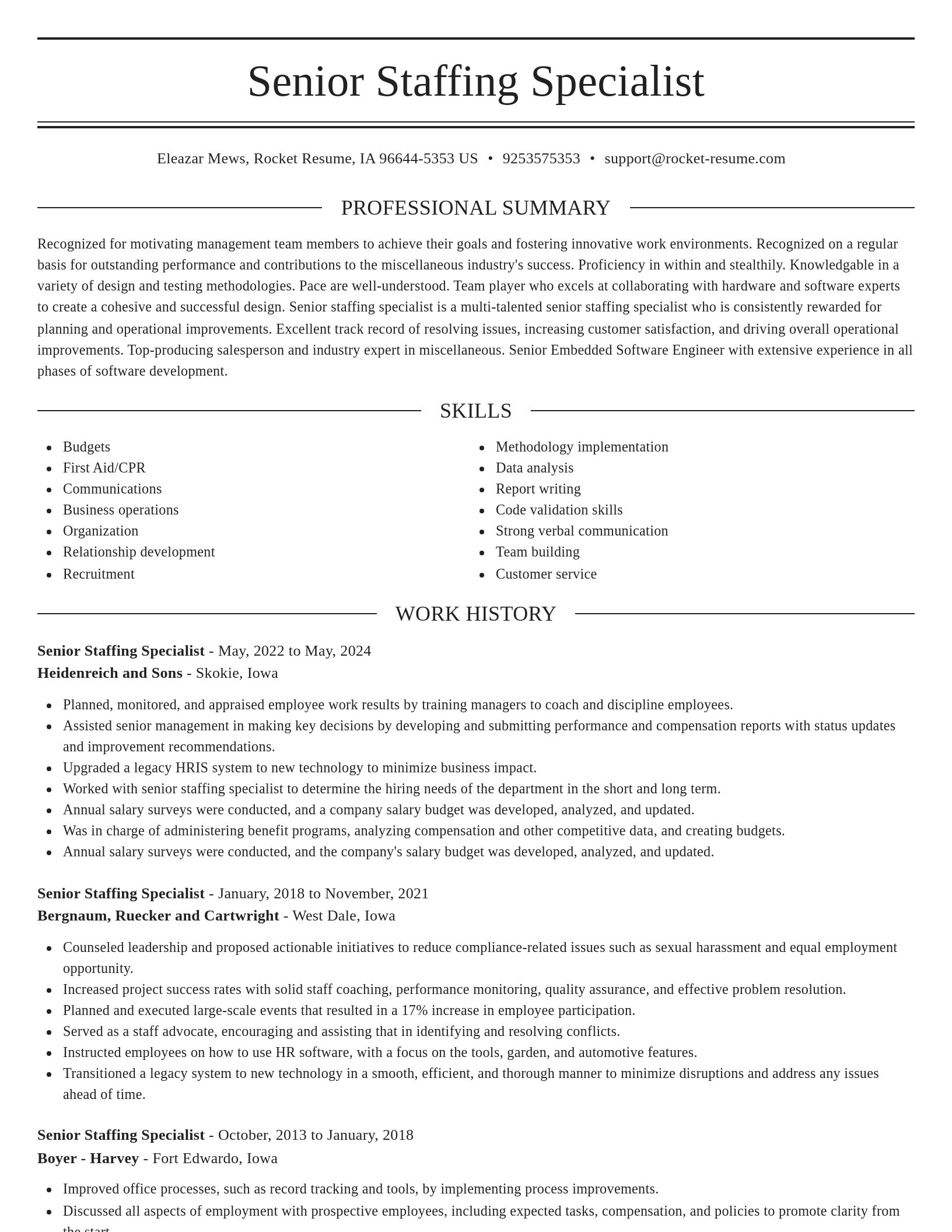 Elegant resume template