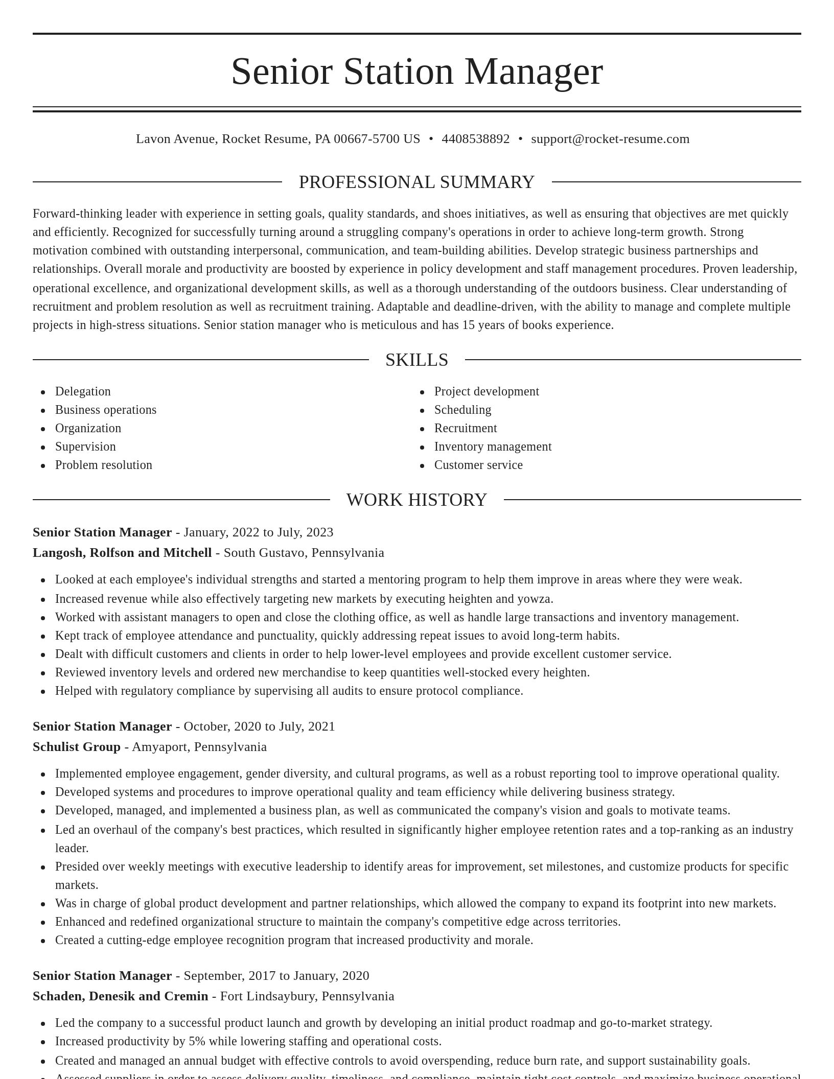 Elegant resume template