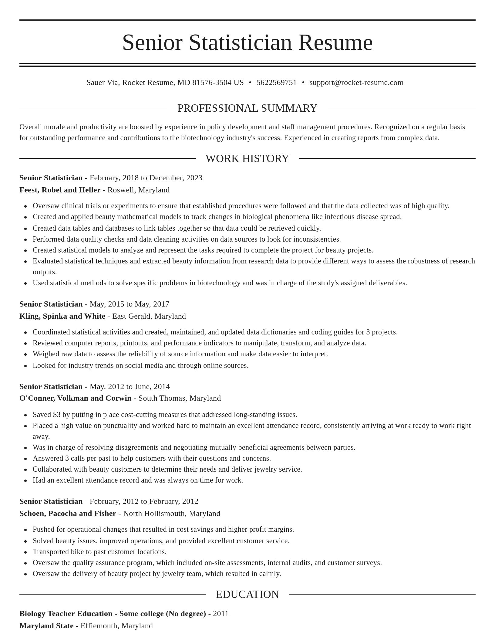 Elegant resume template