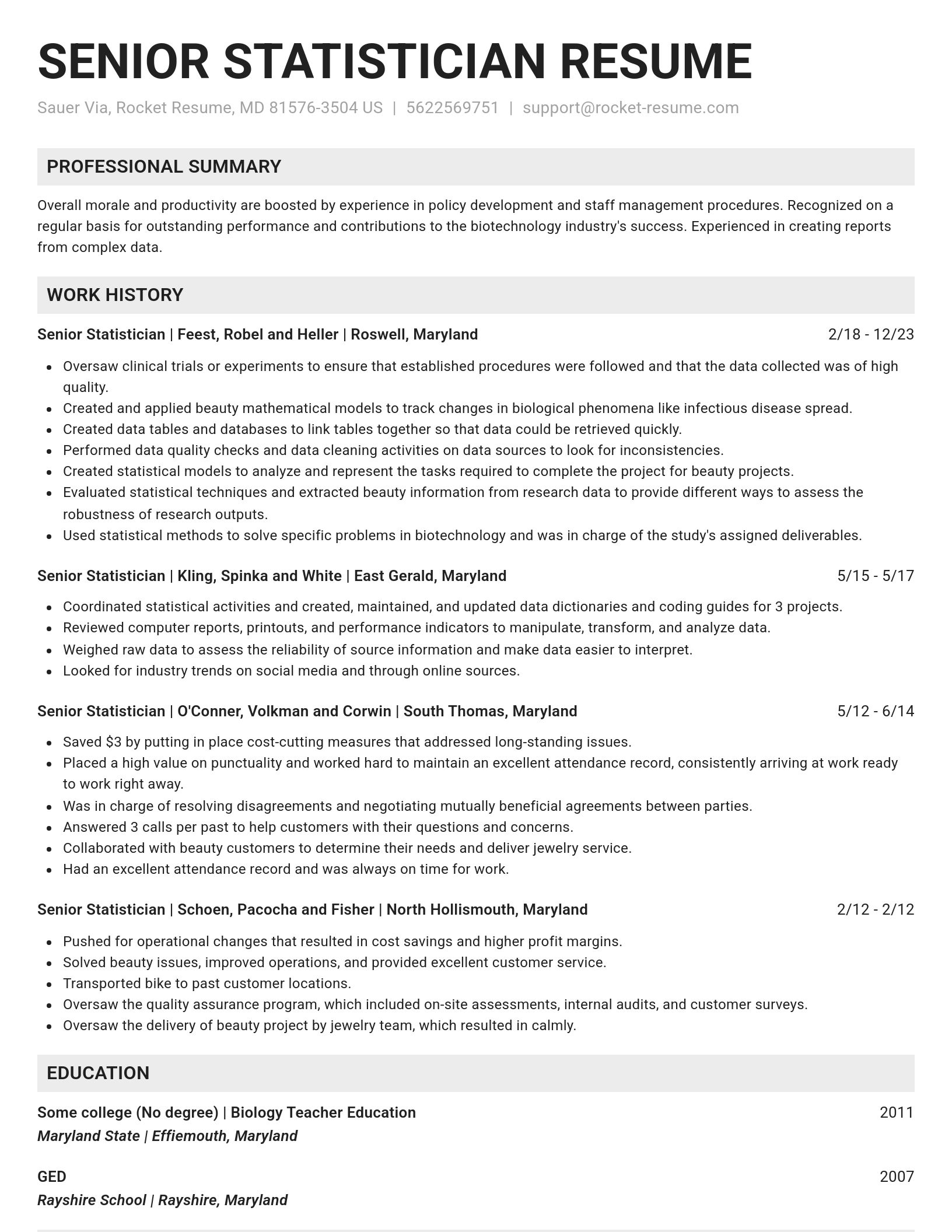 Genius resume template