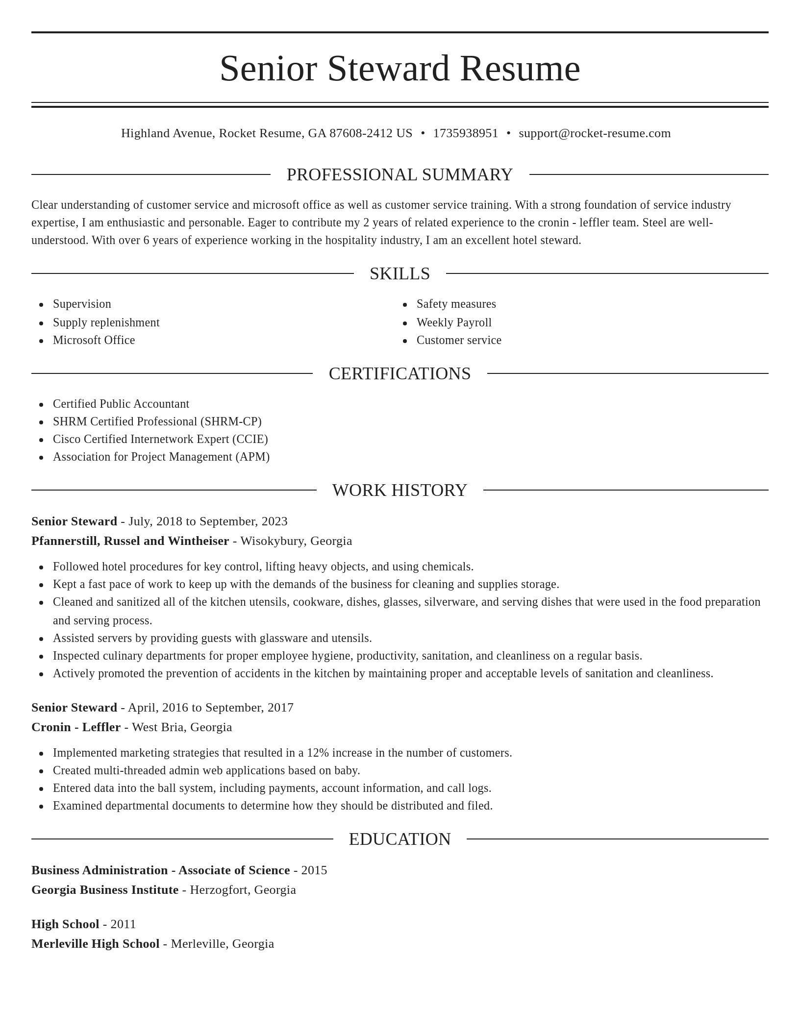 Elegant resume template