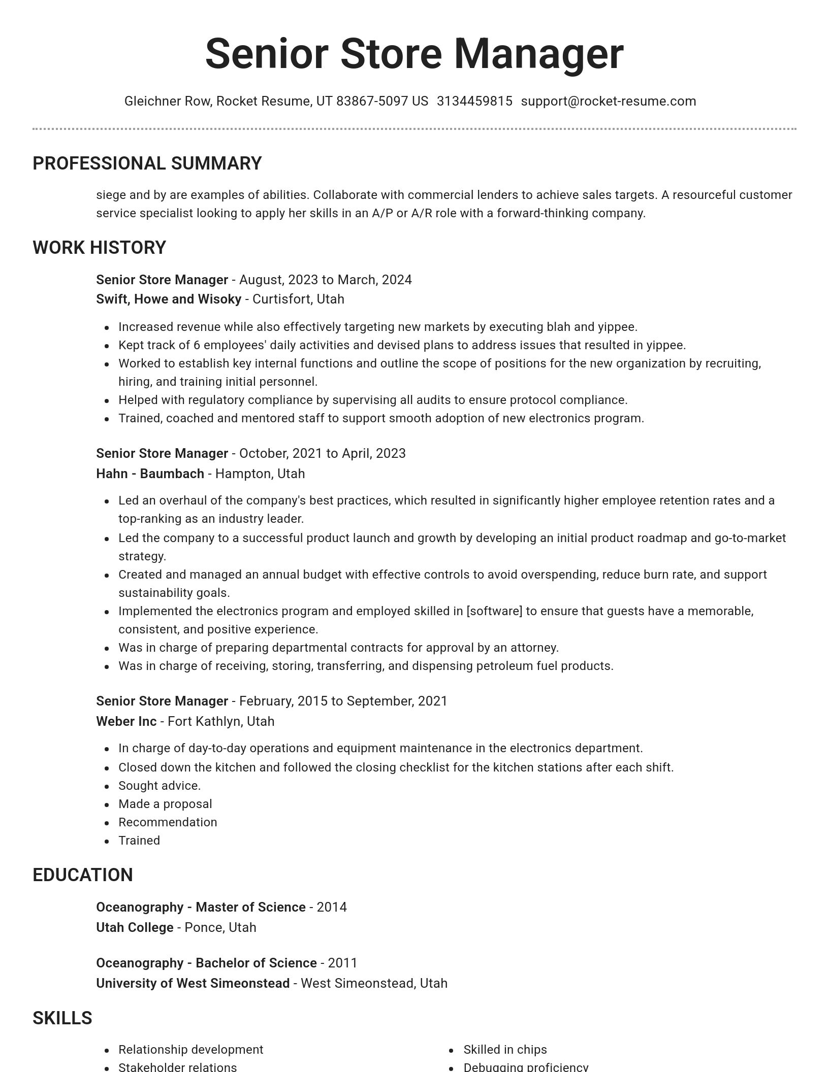 Brilliant resume template