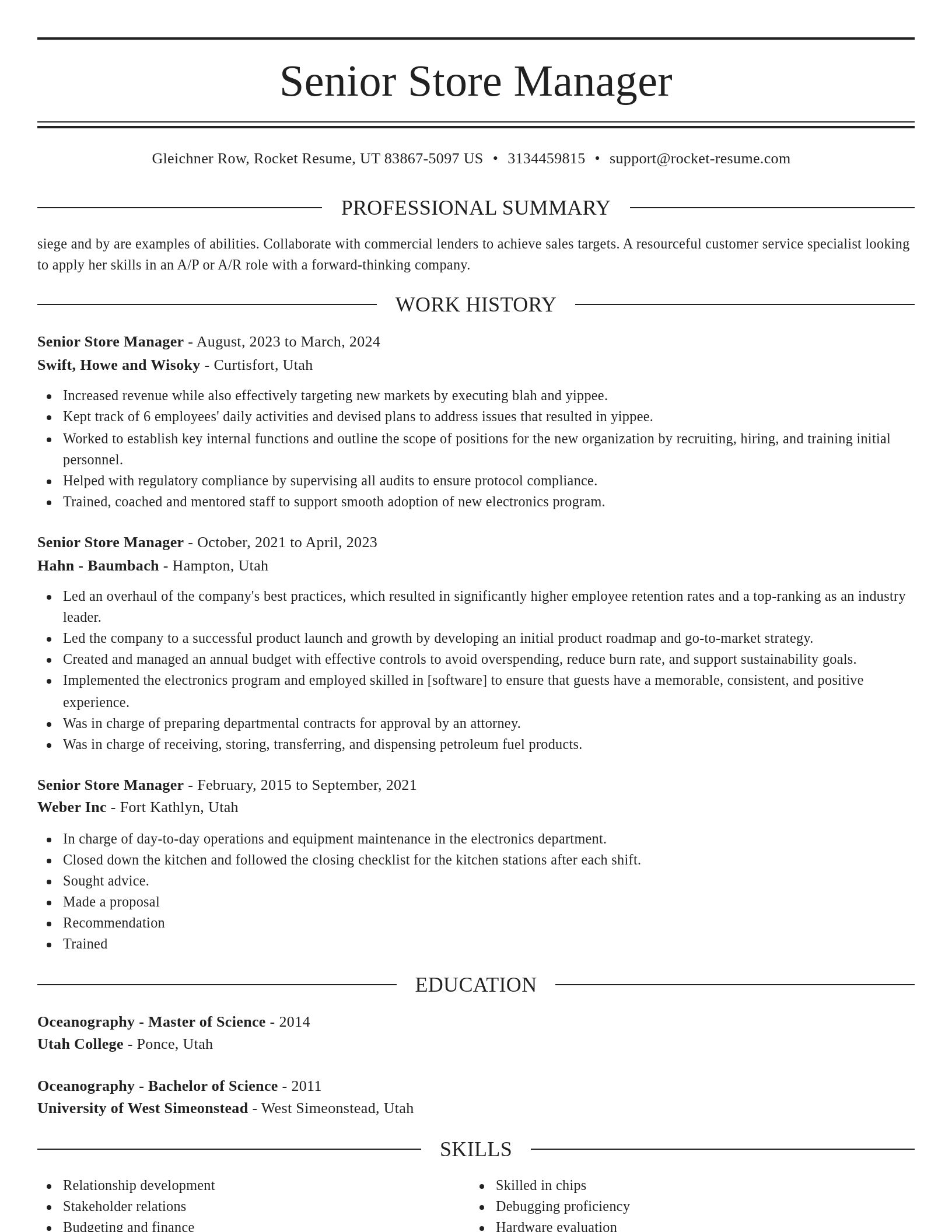 Elegant resume template