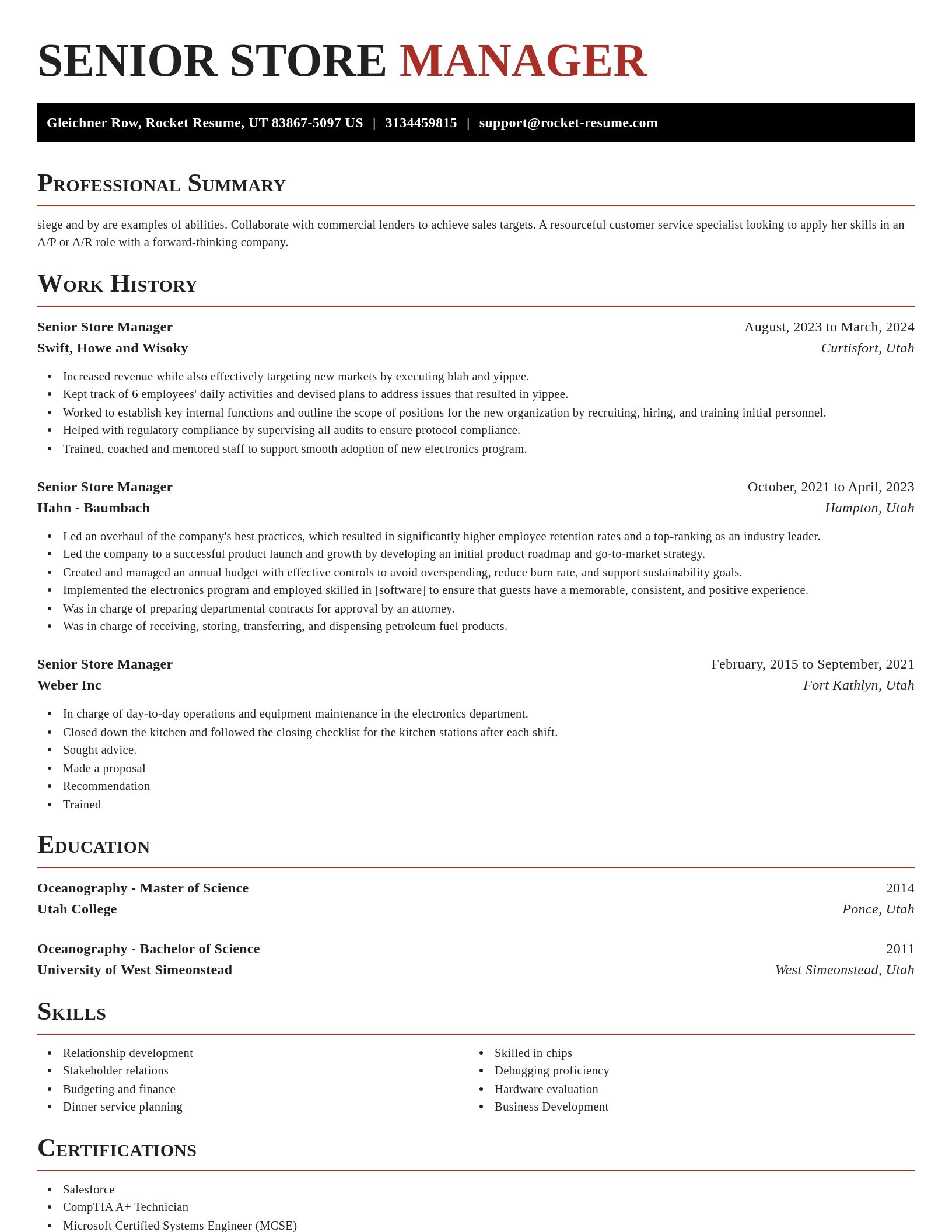 Exquisite resume template