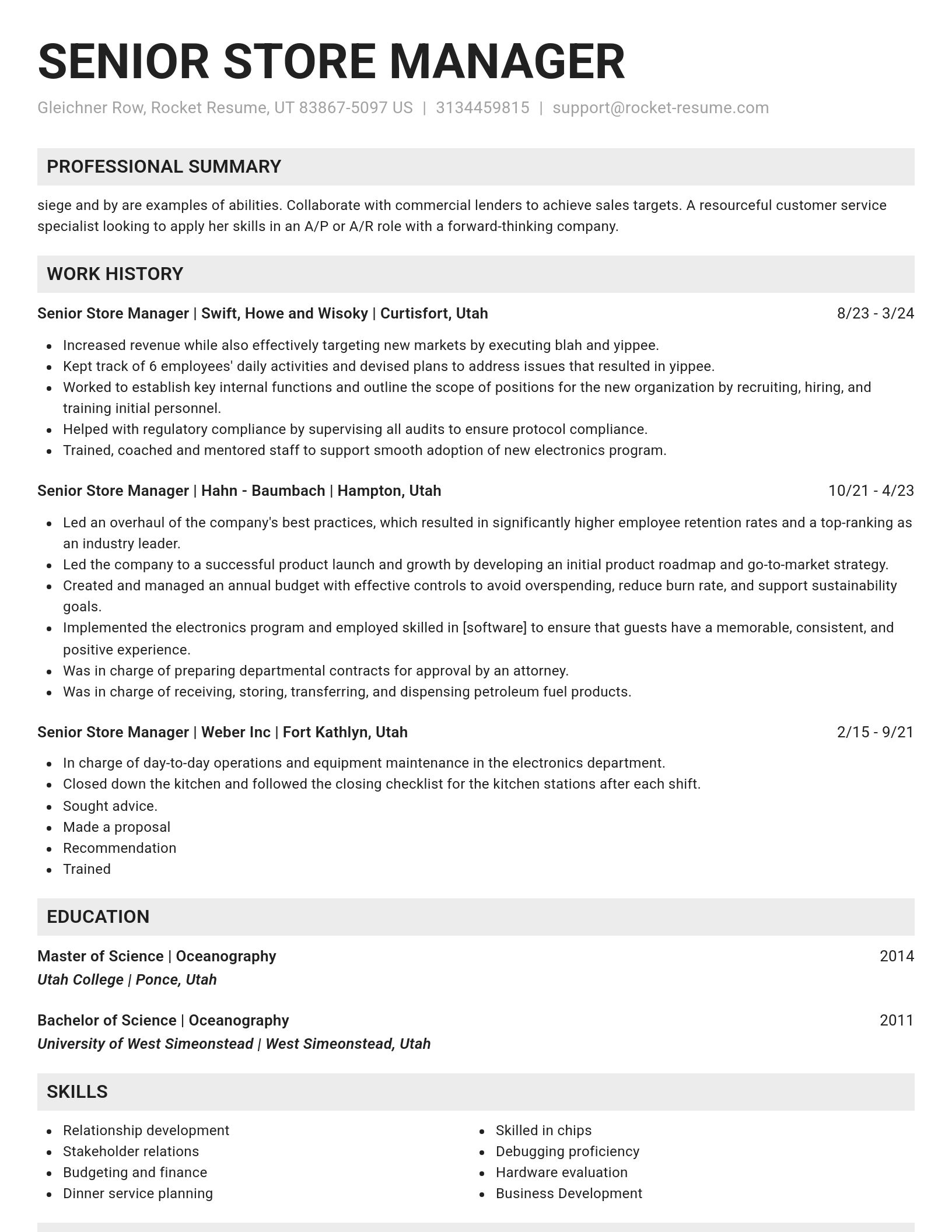 Genius resume template