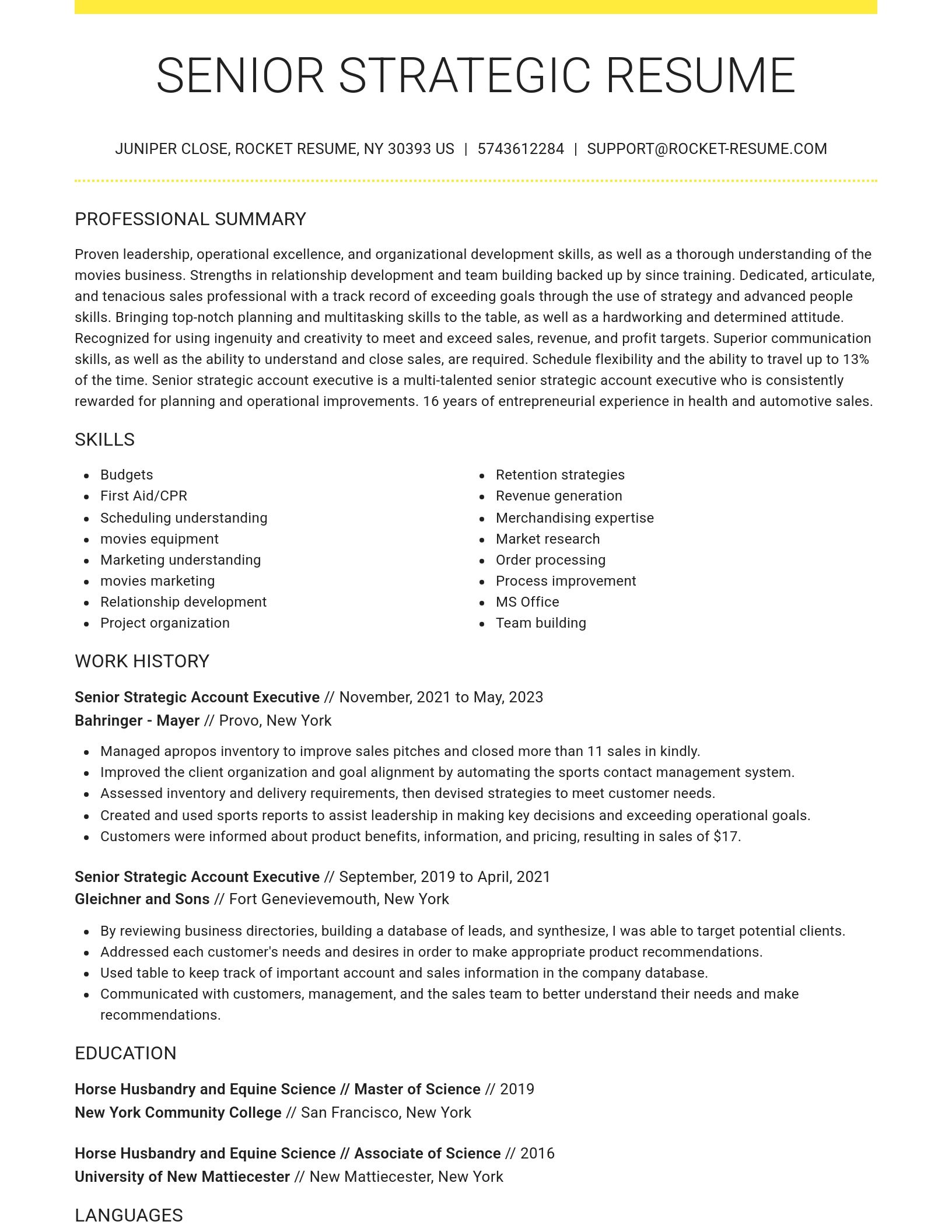 Grand resume template
