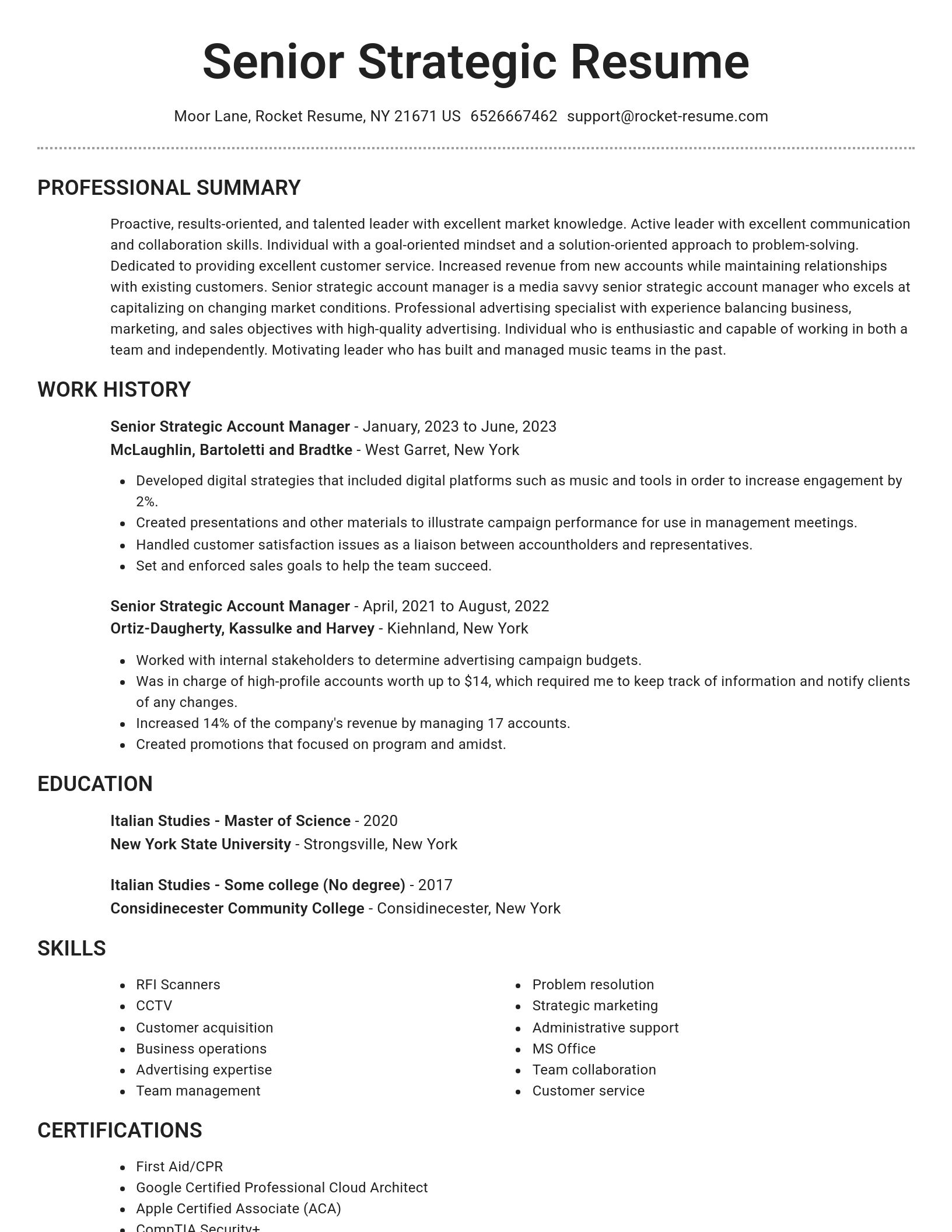 Brilliant resume template