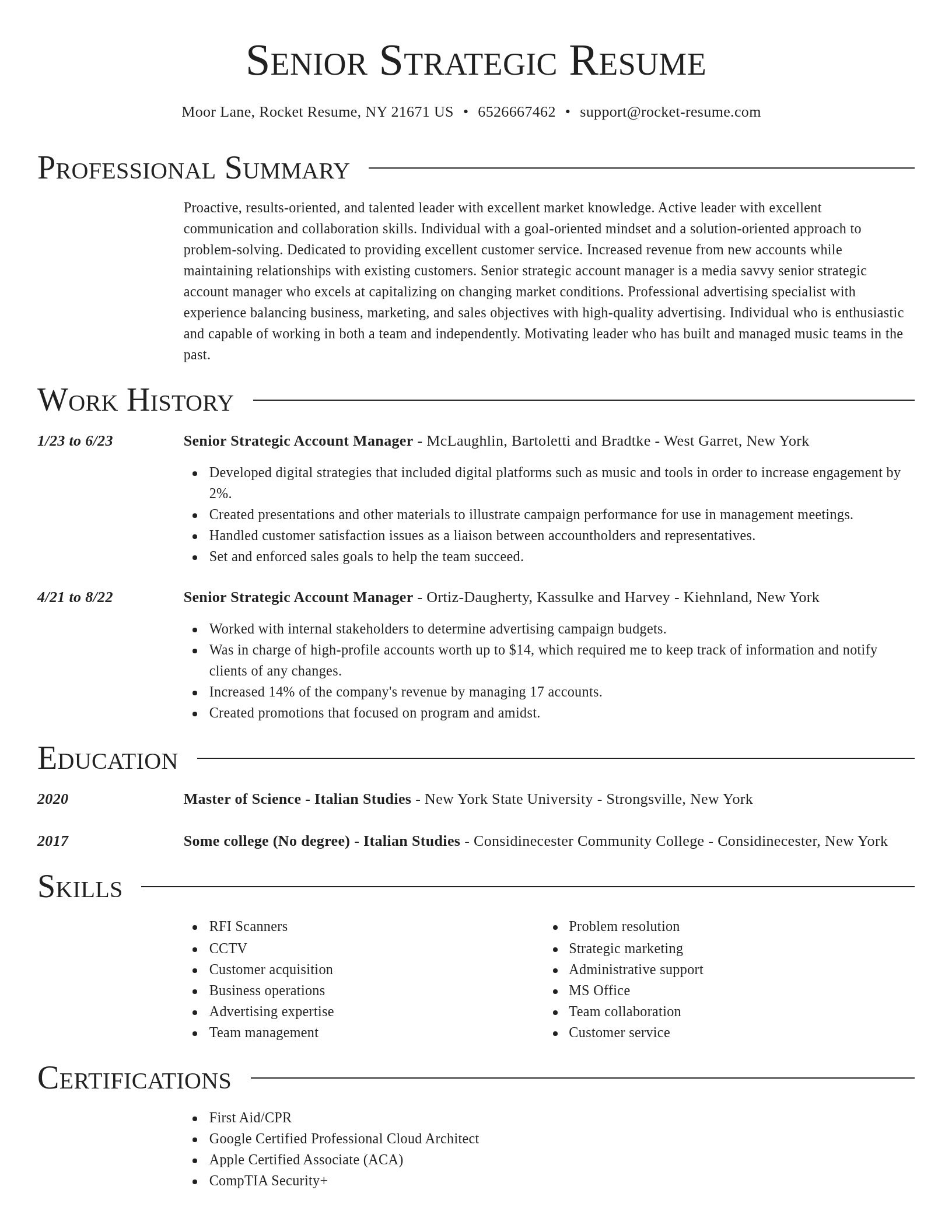 Director resume template