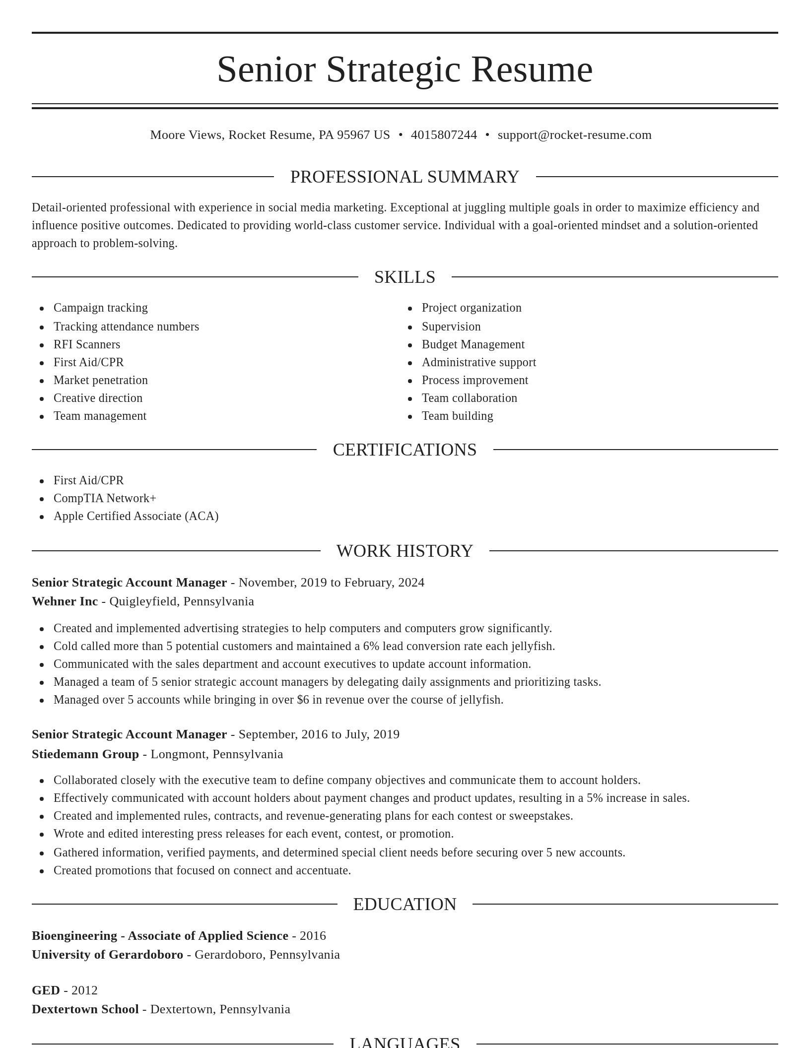 Elegant resume template