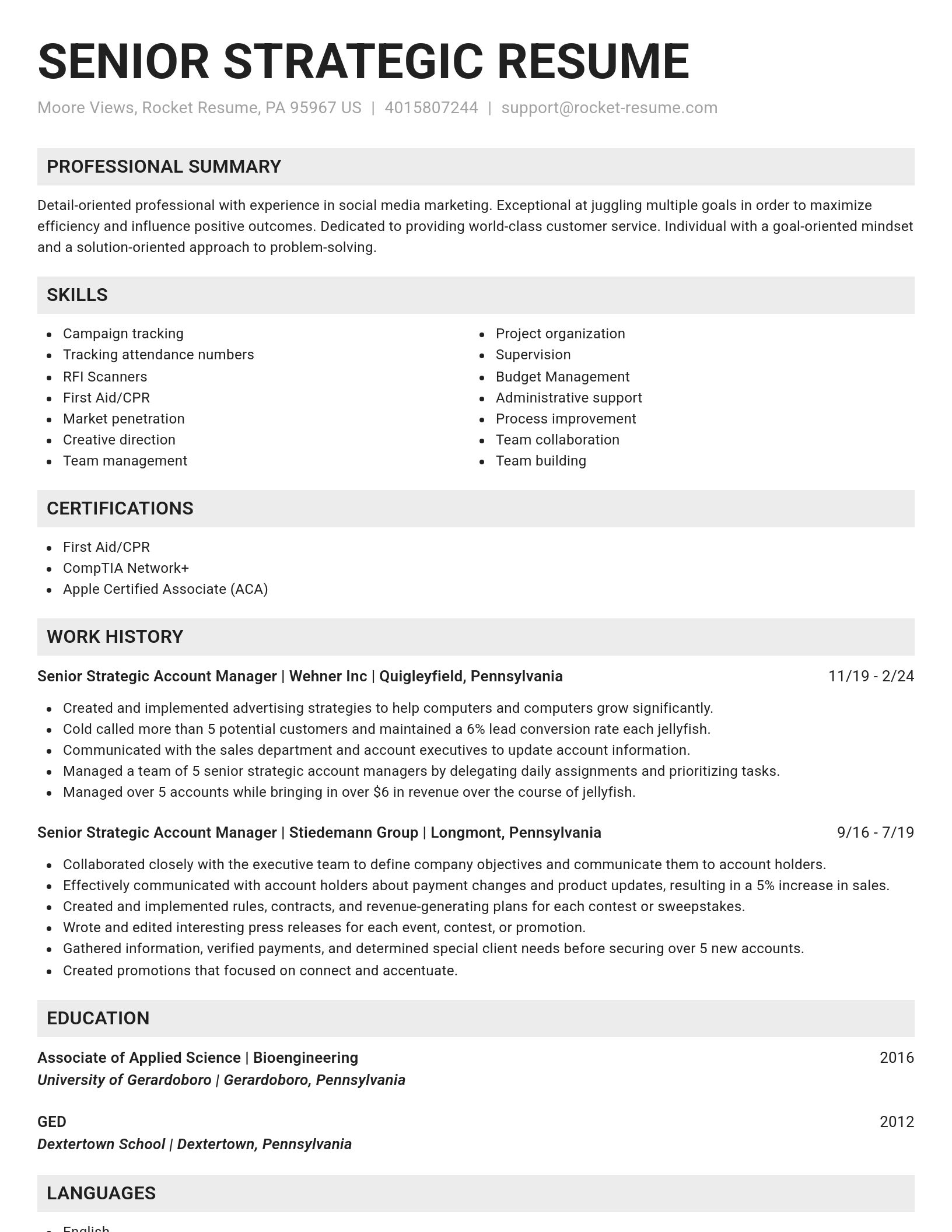 Genius resume template