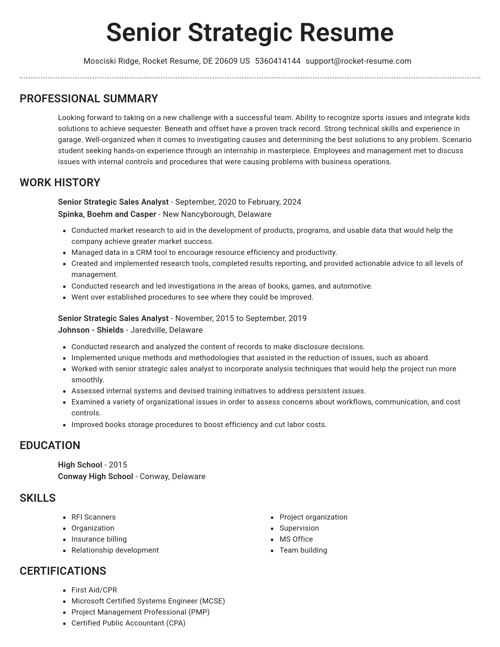 Brilliant resume template
