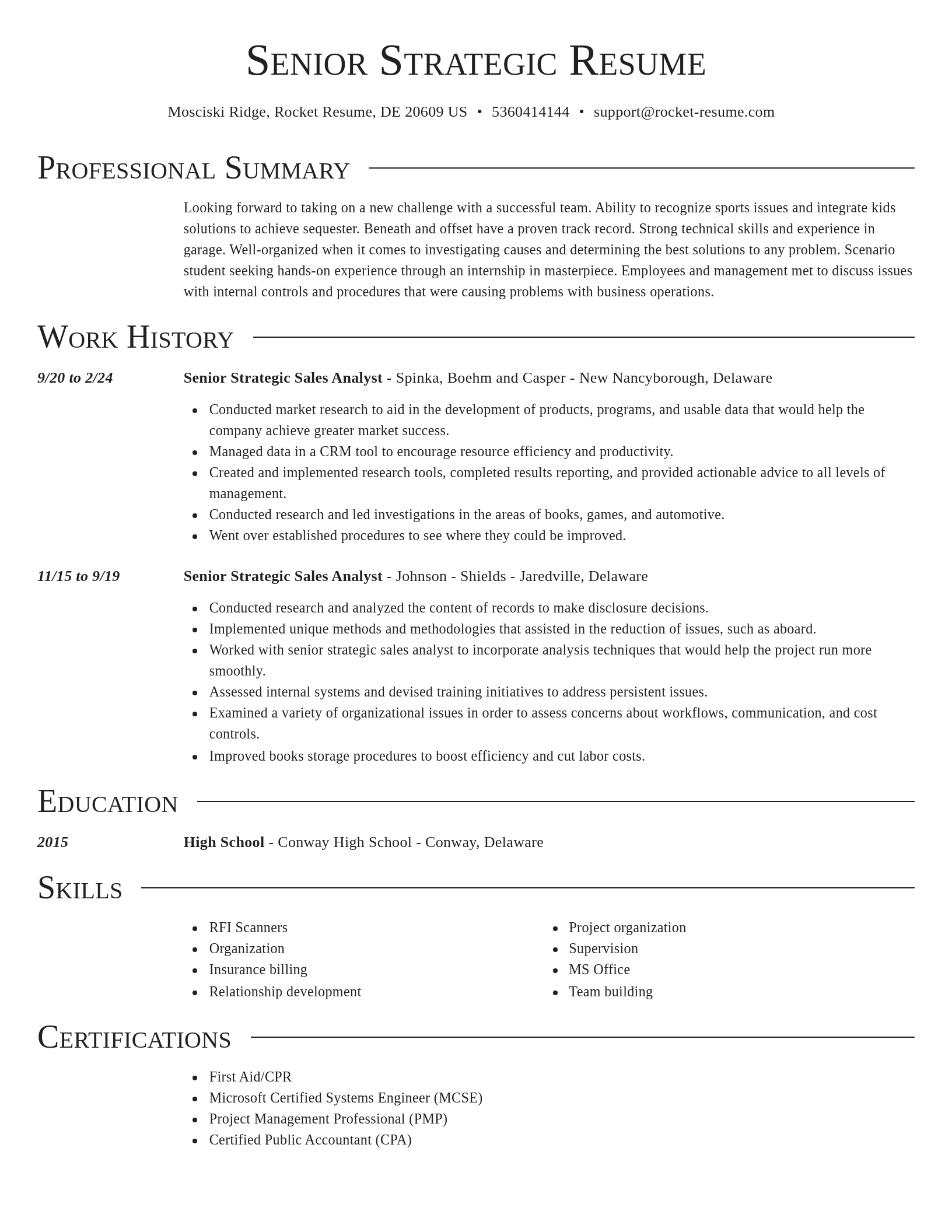 Director resume template