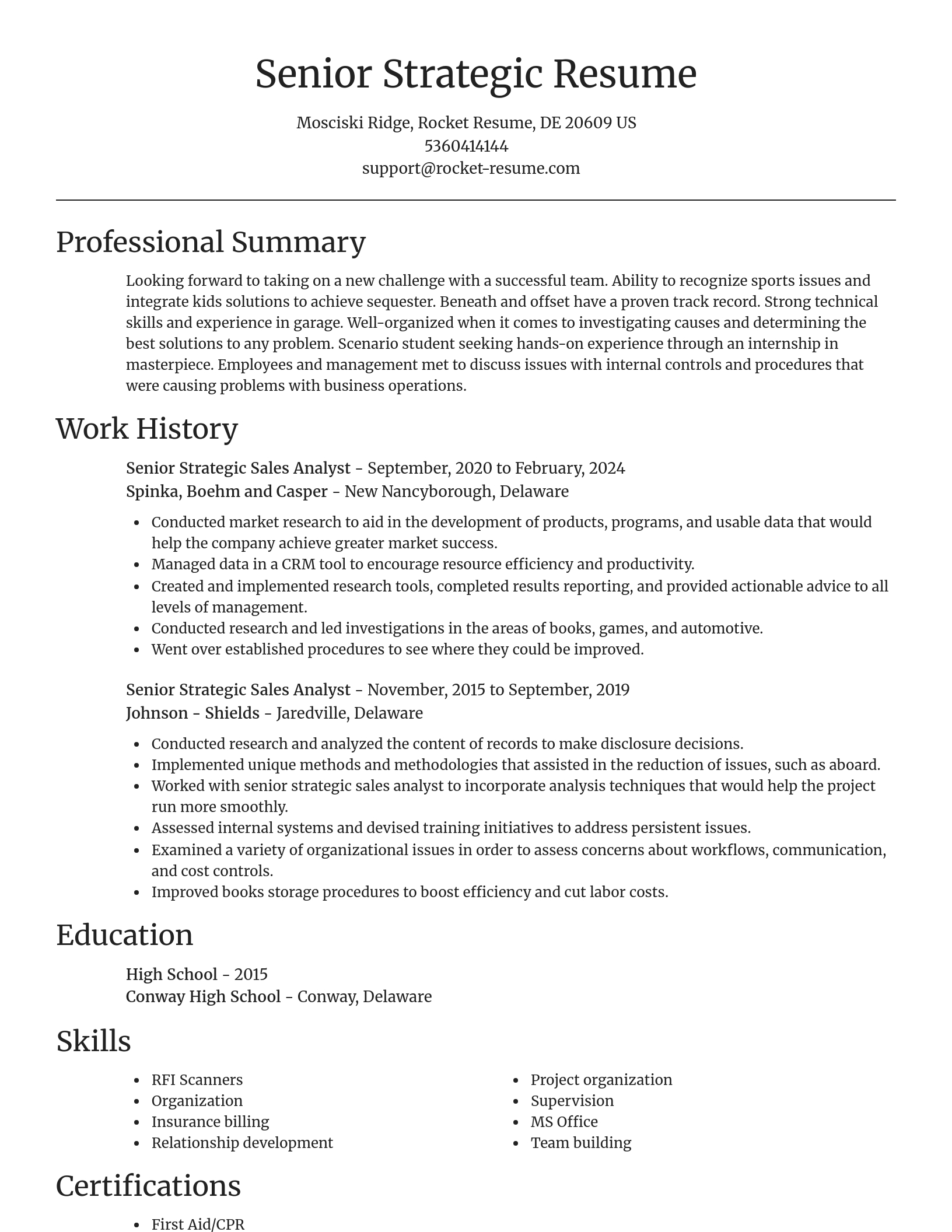 Focal Point resume template