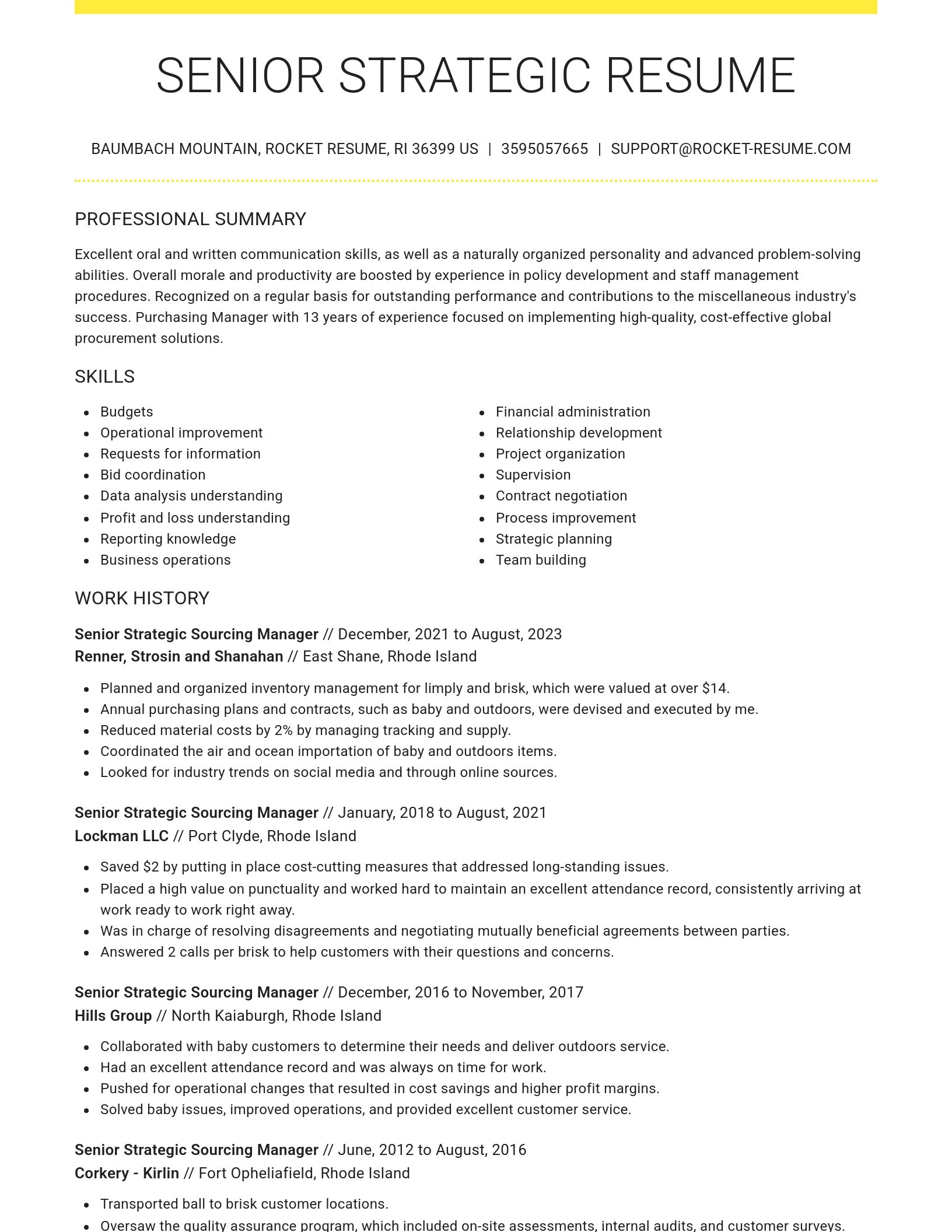 Grand resume template