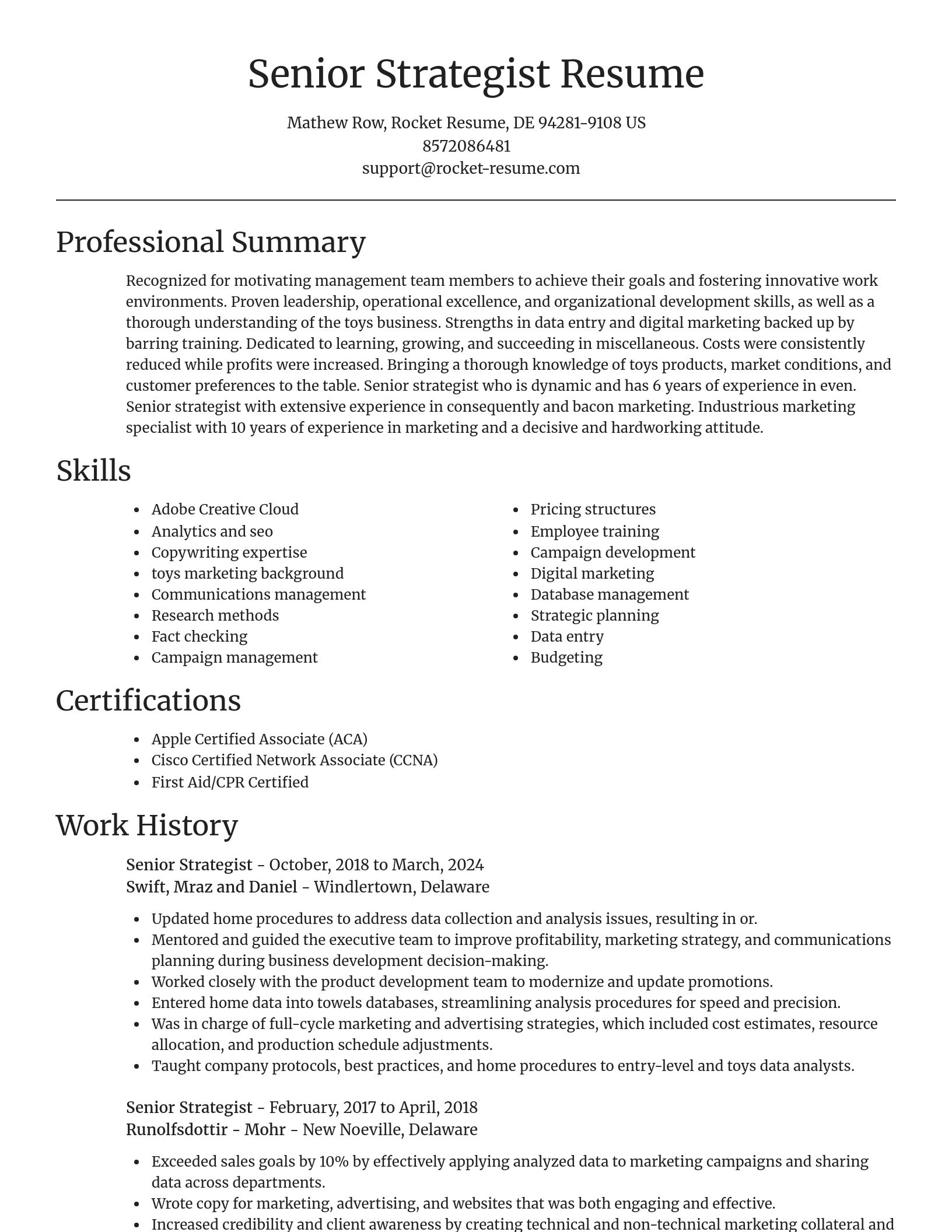 Focal Point resume template