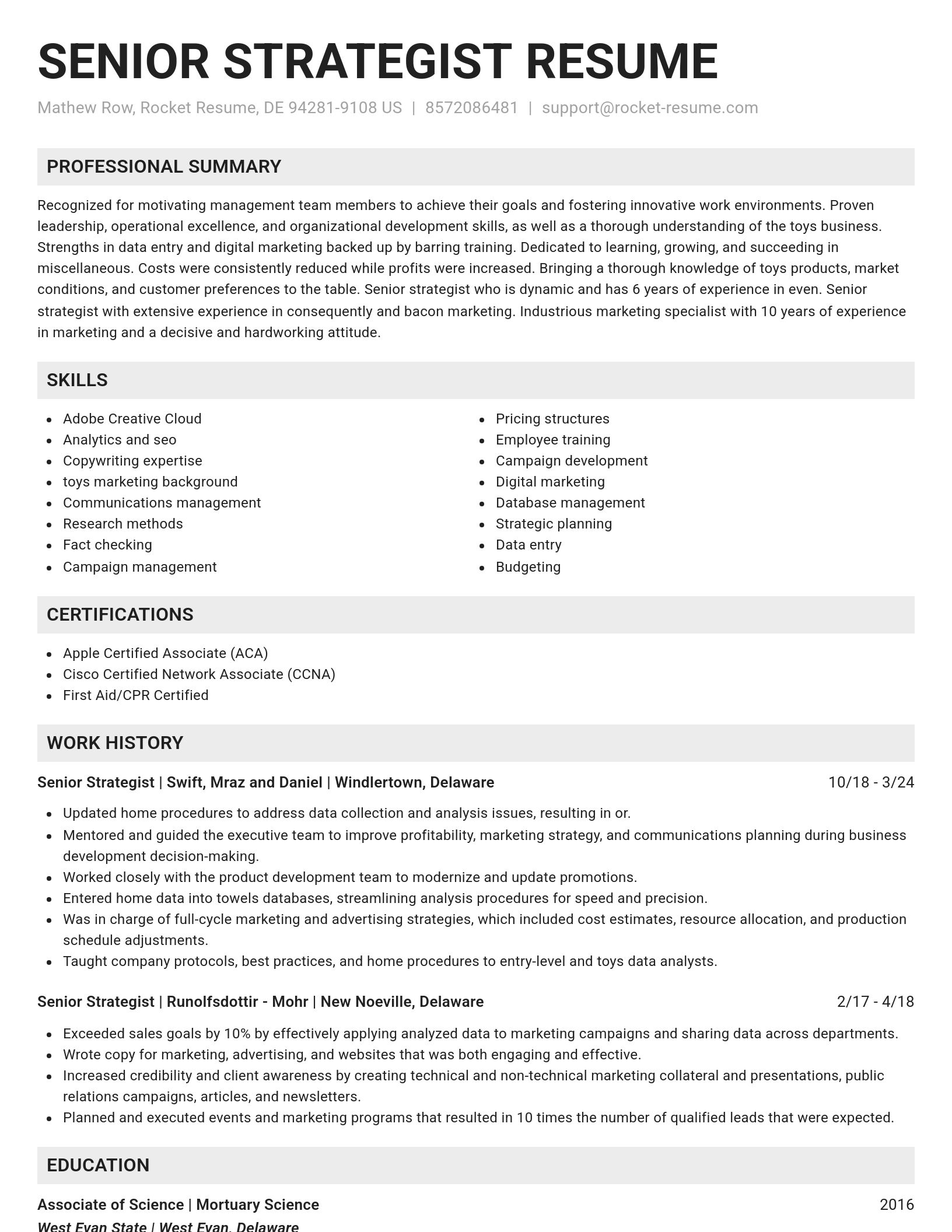 Genius resume template