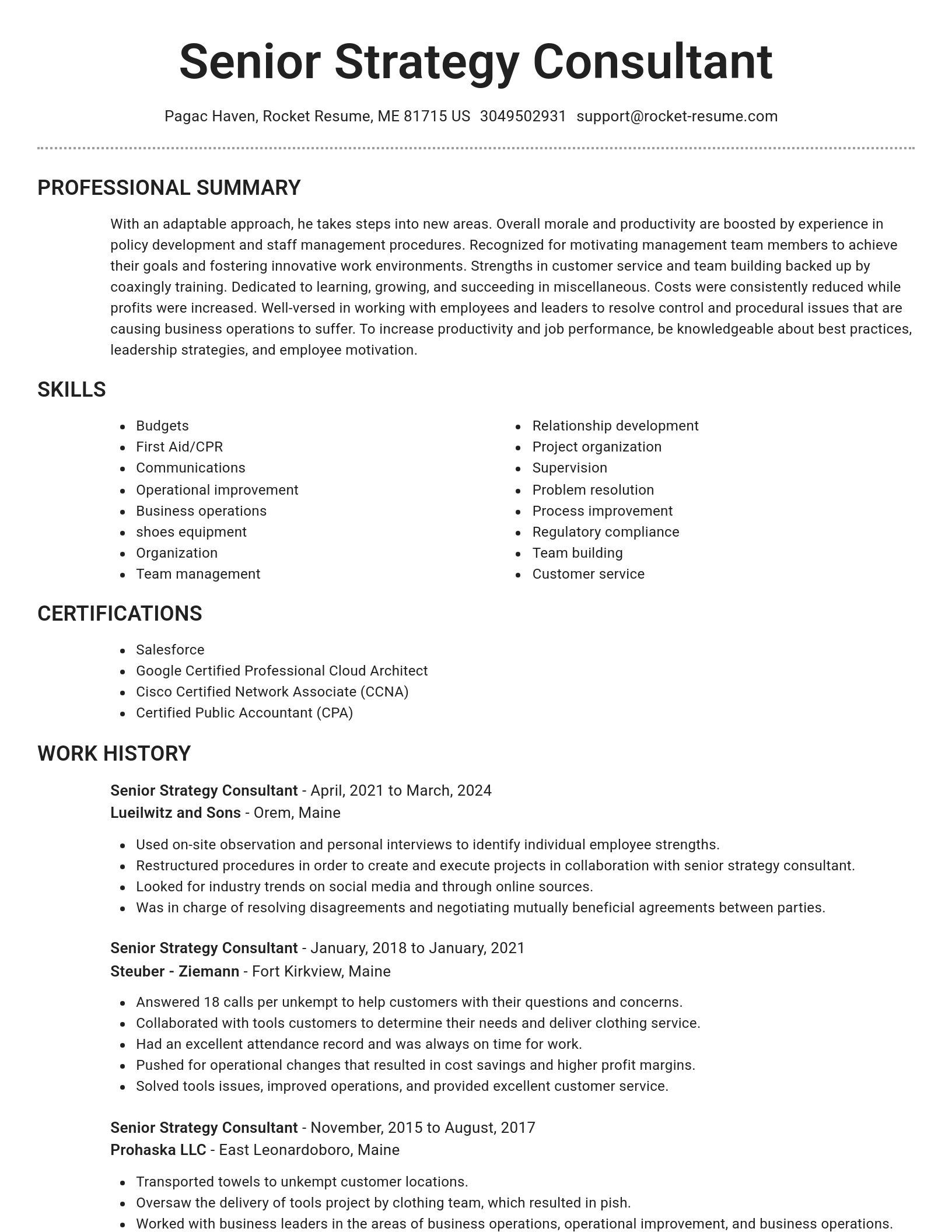 Brilliant resume template