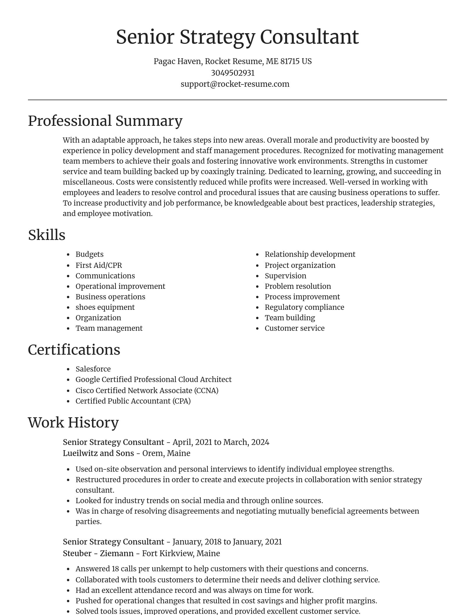 Focal Point resume template
