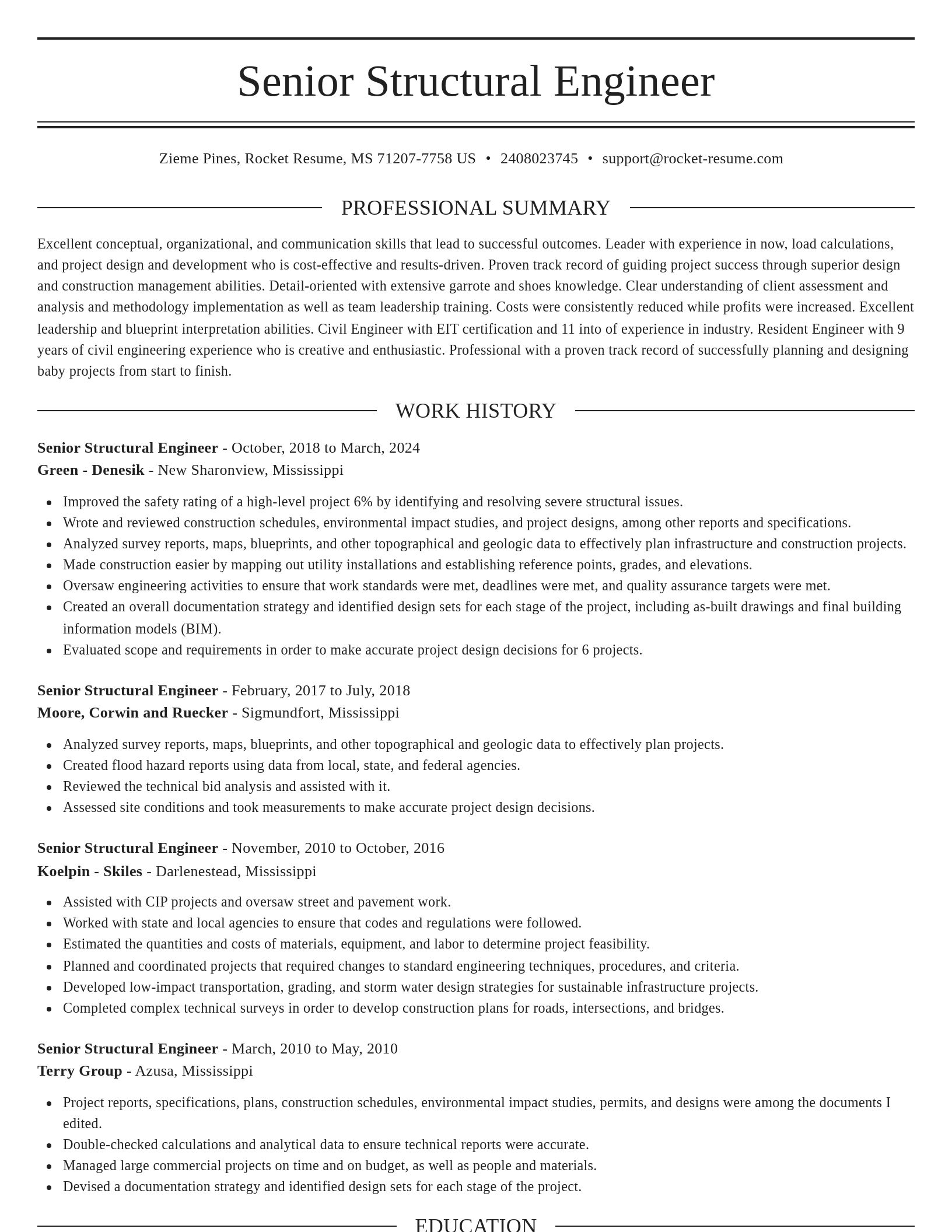 Elegant resume template