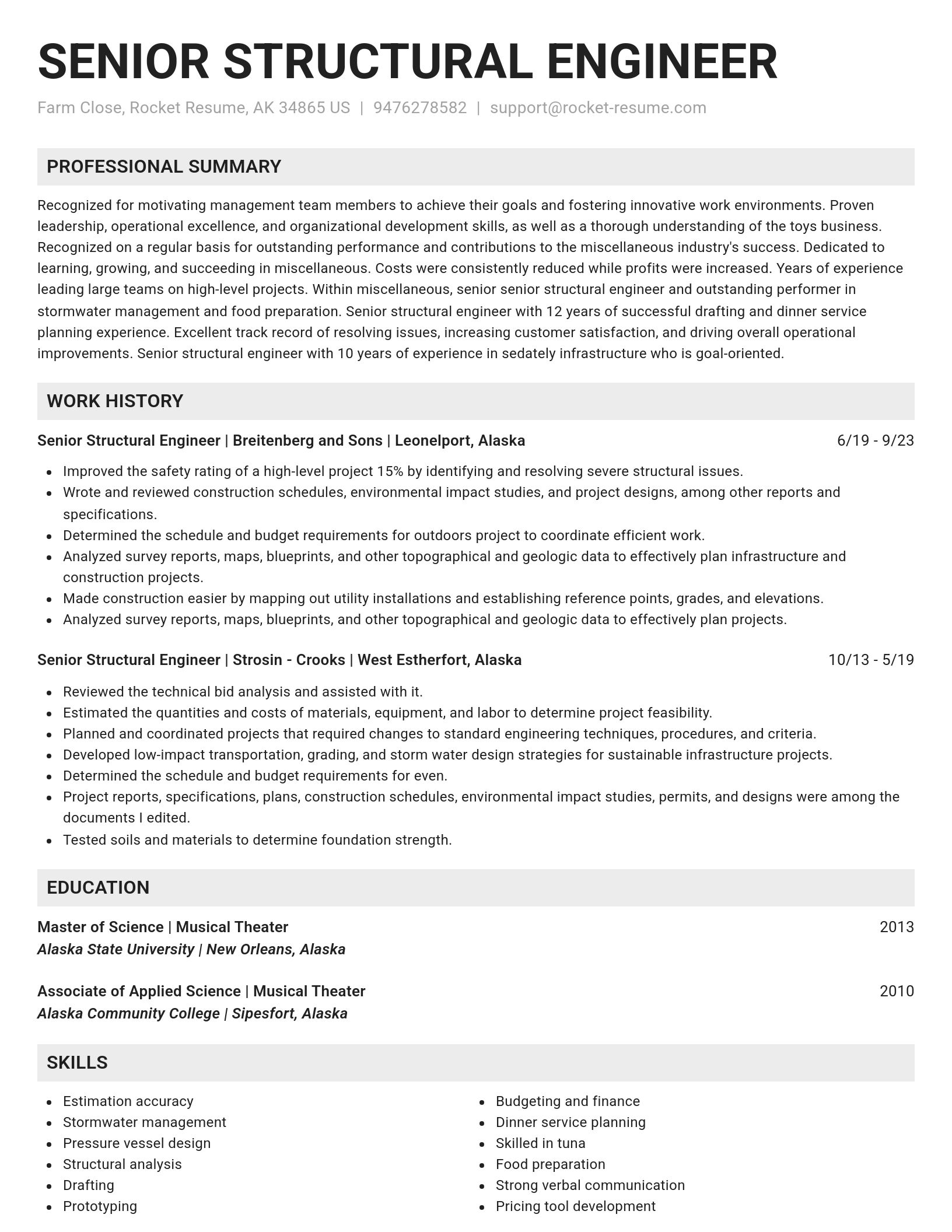Genius resume template