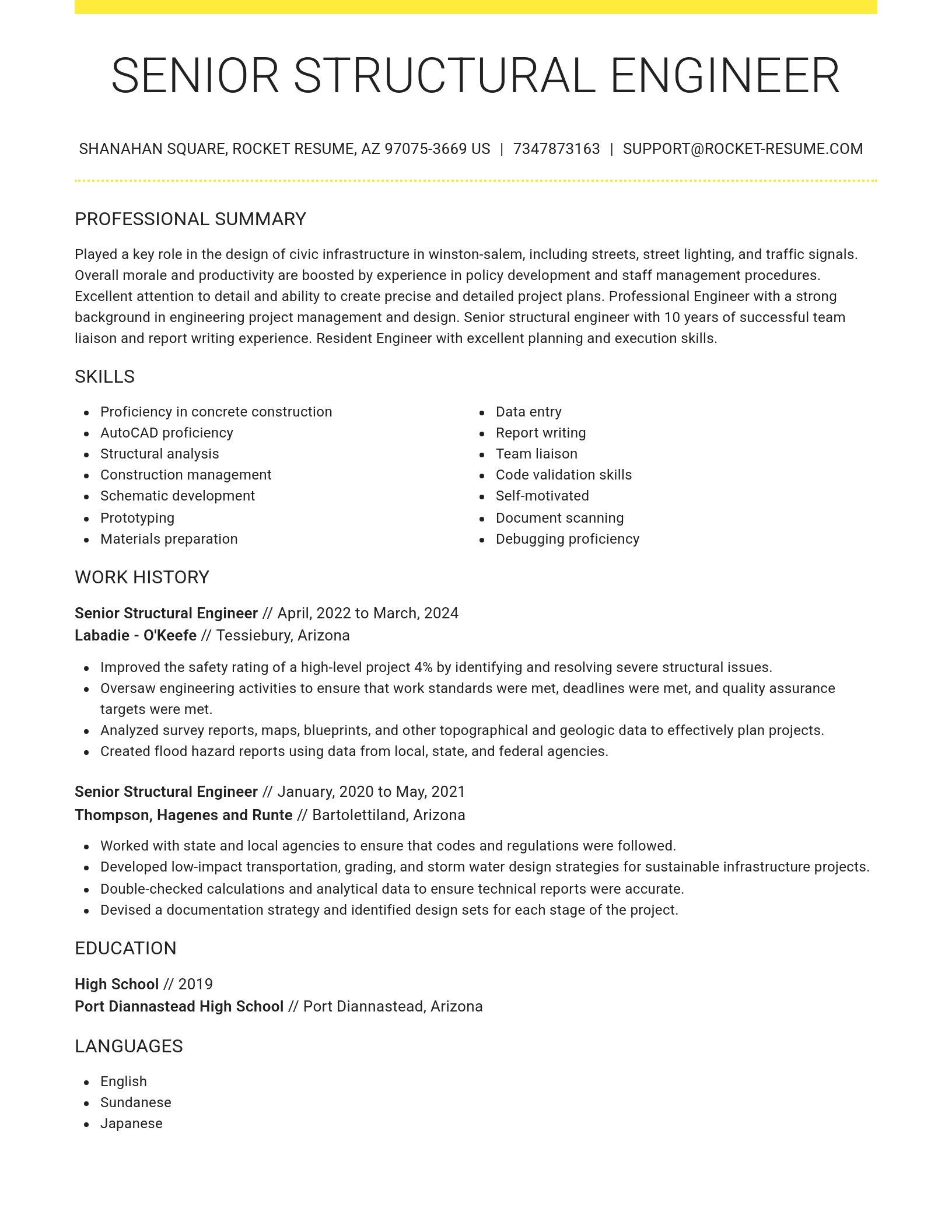 Grand resume template
