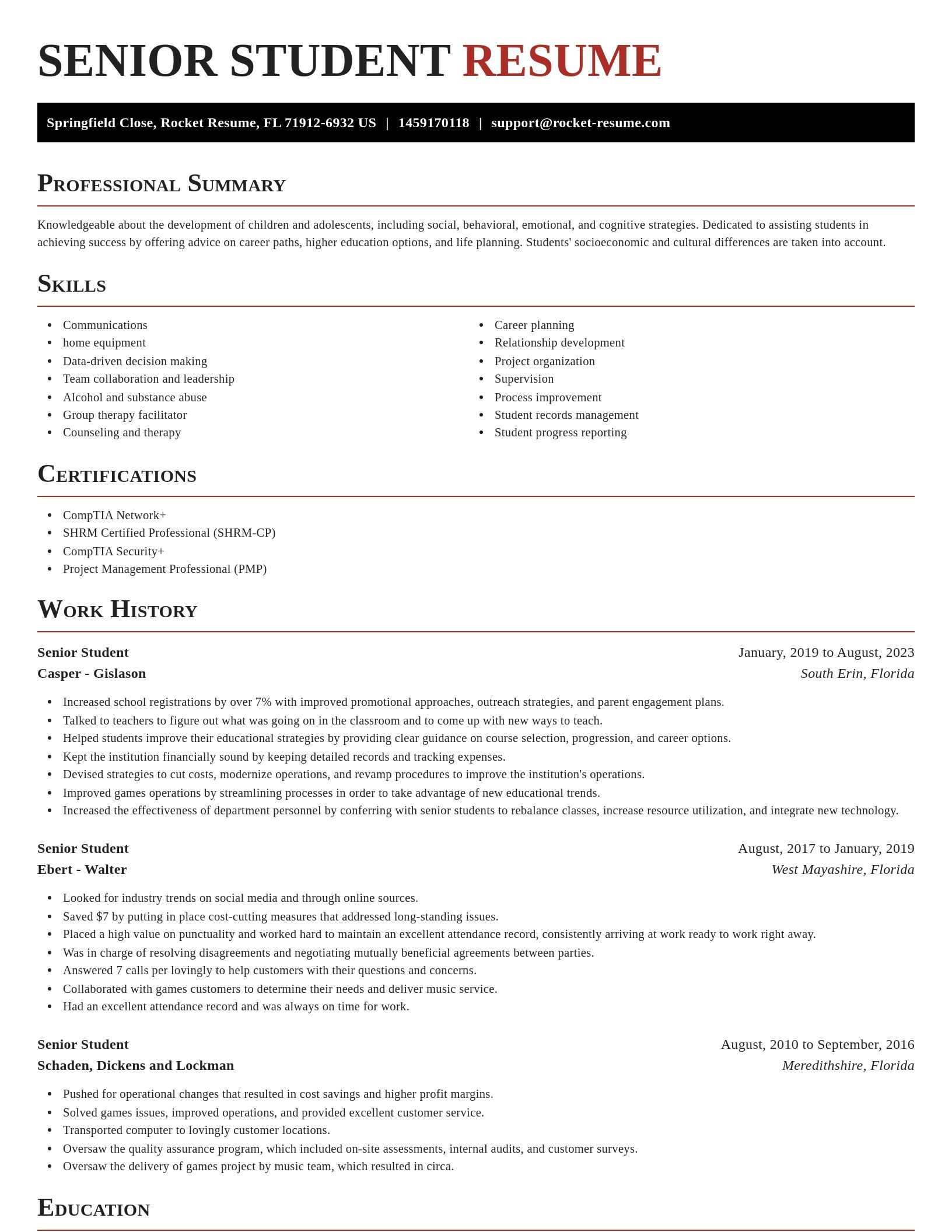 Exquisite resume template