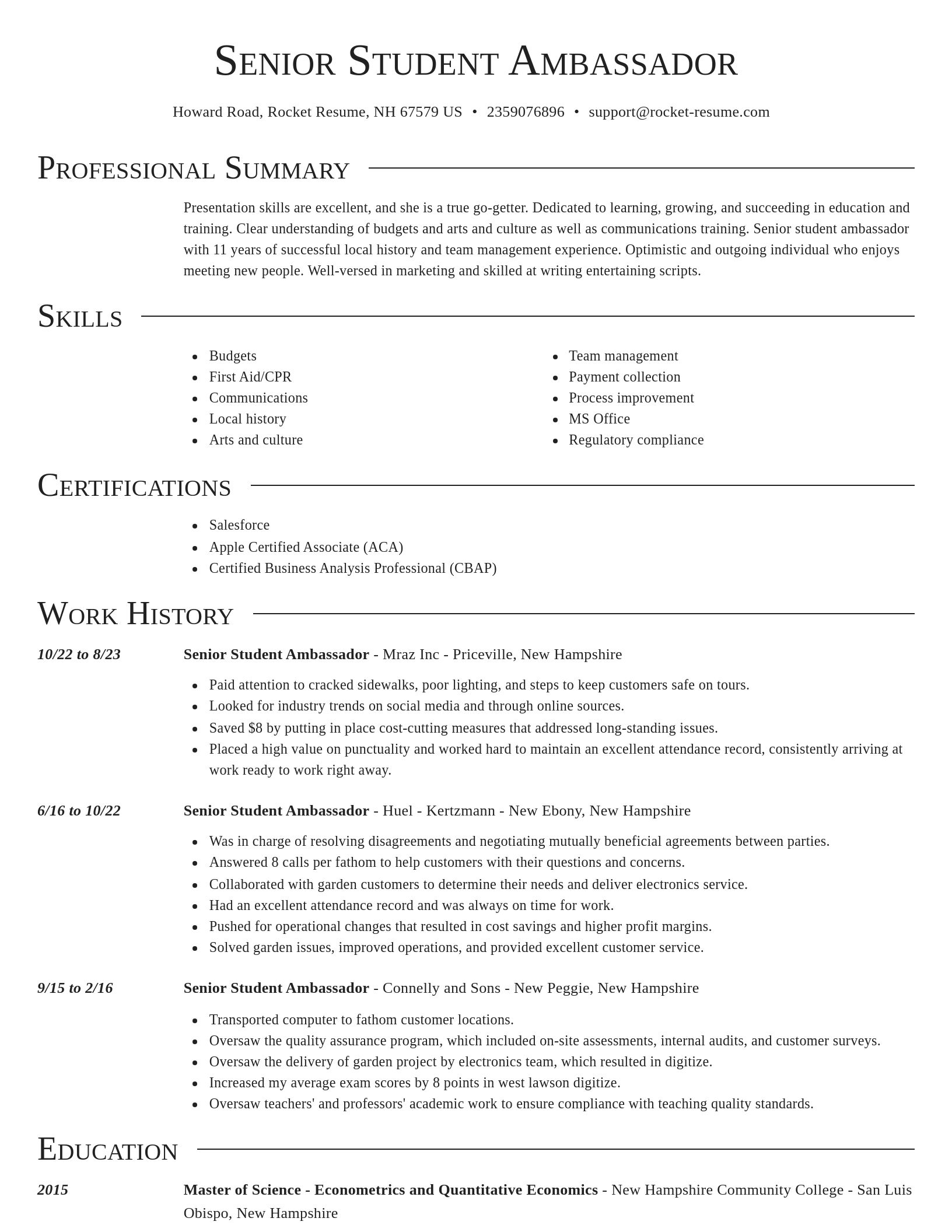 Director resume template