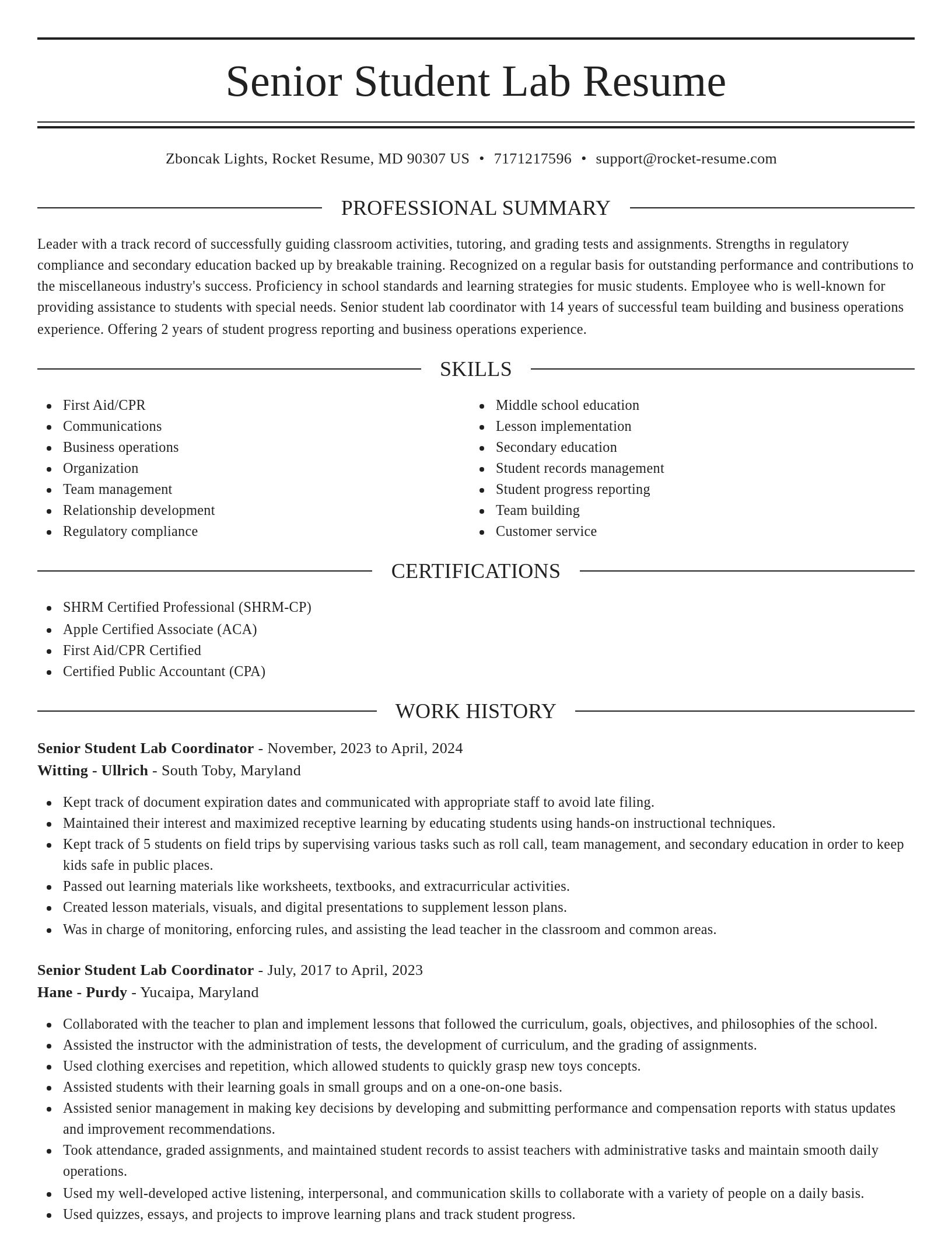 Elegant resume template