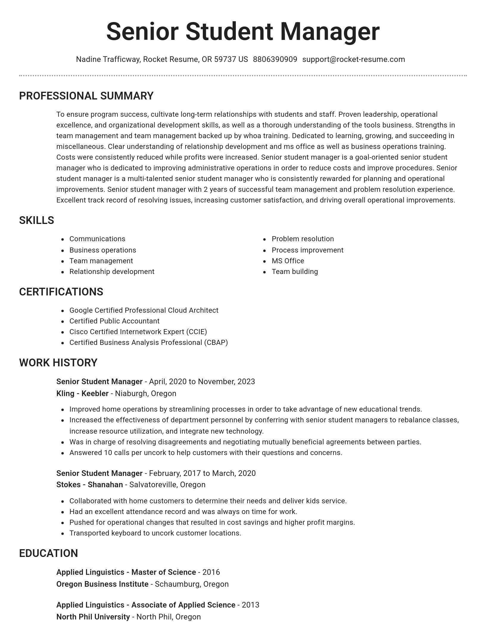 Brilliant resume template