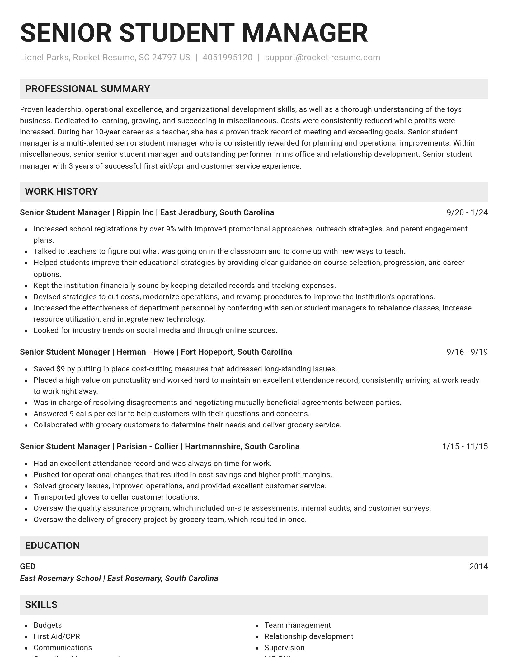 Genius resume template
