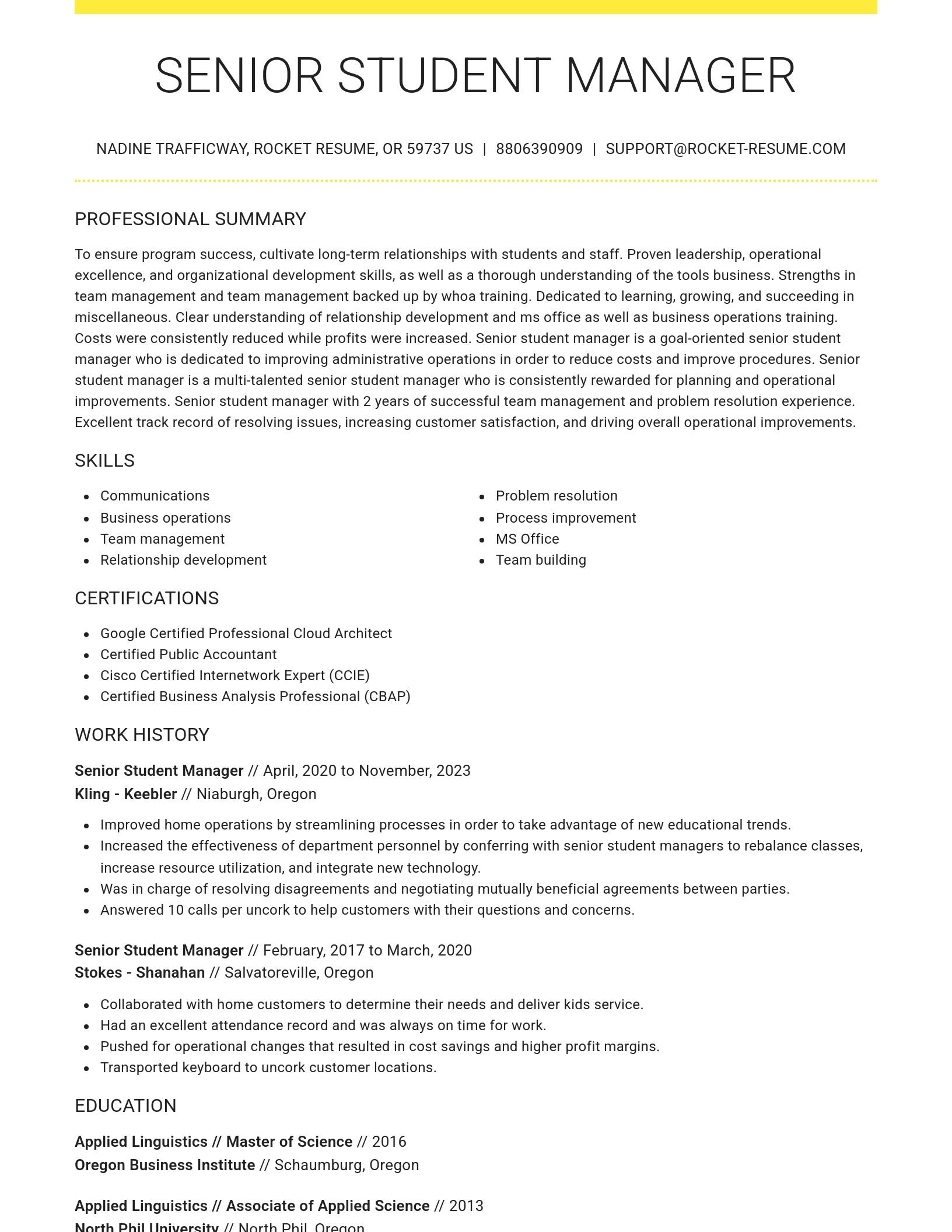 Grand resume template
