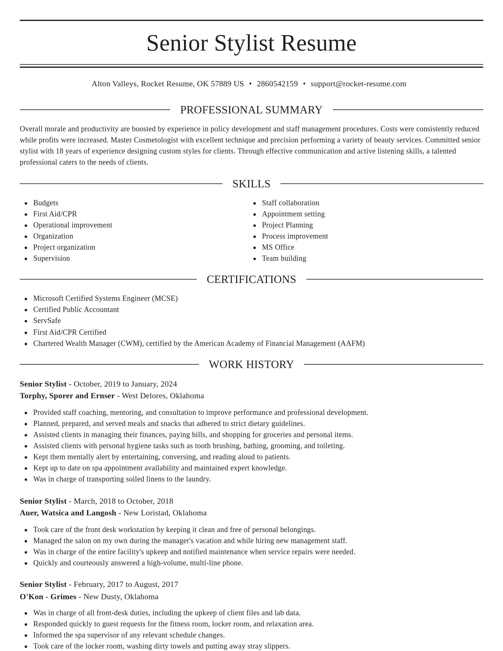 Elegant resume template