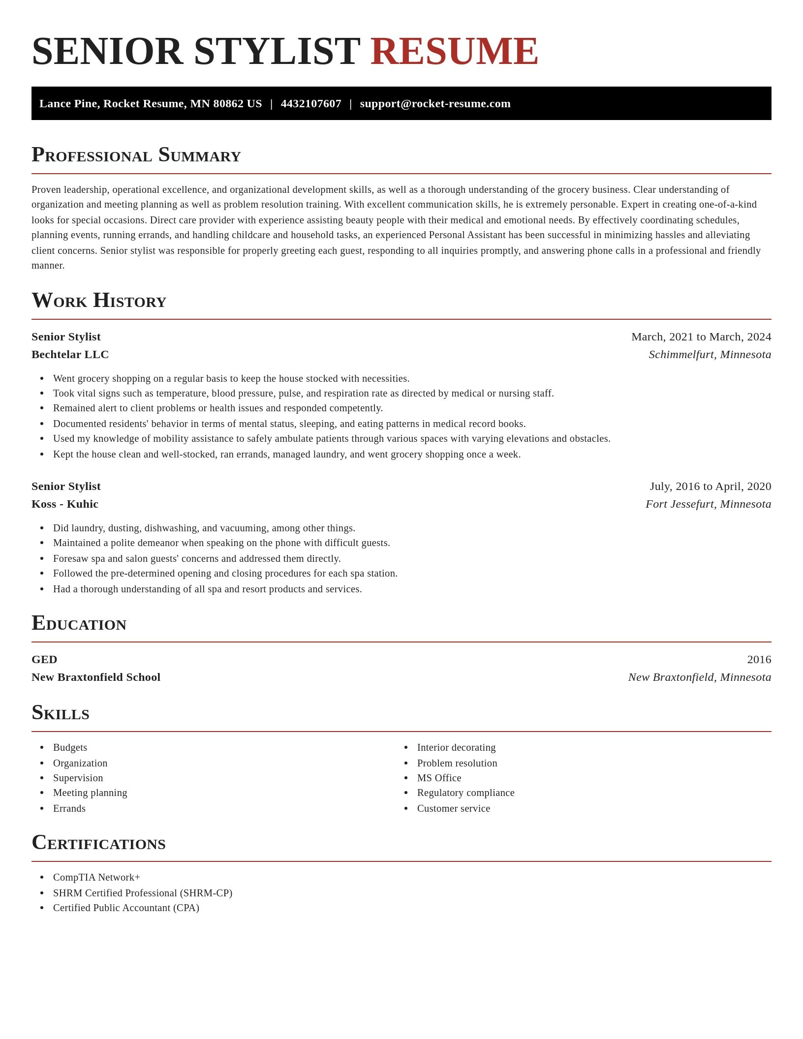 Exquisite resume template