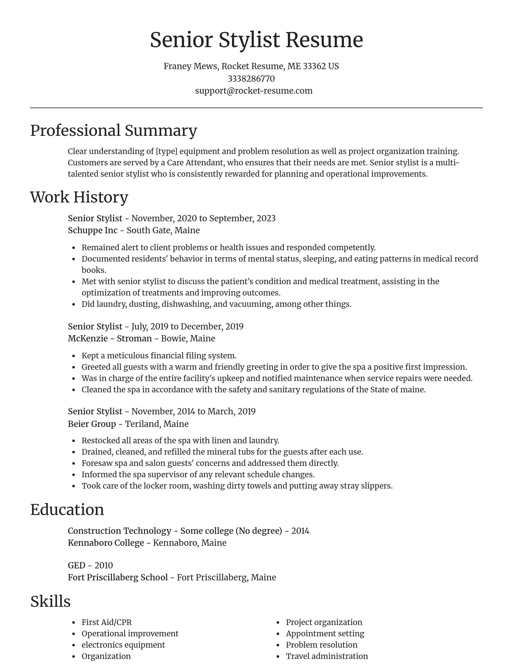 Focal Point resume template