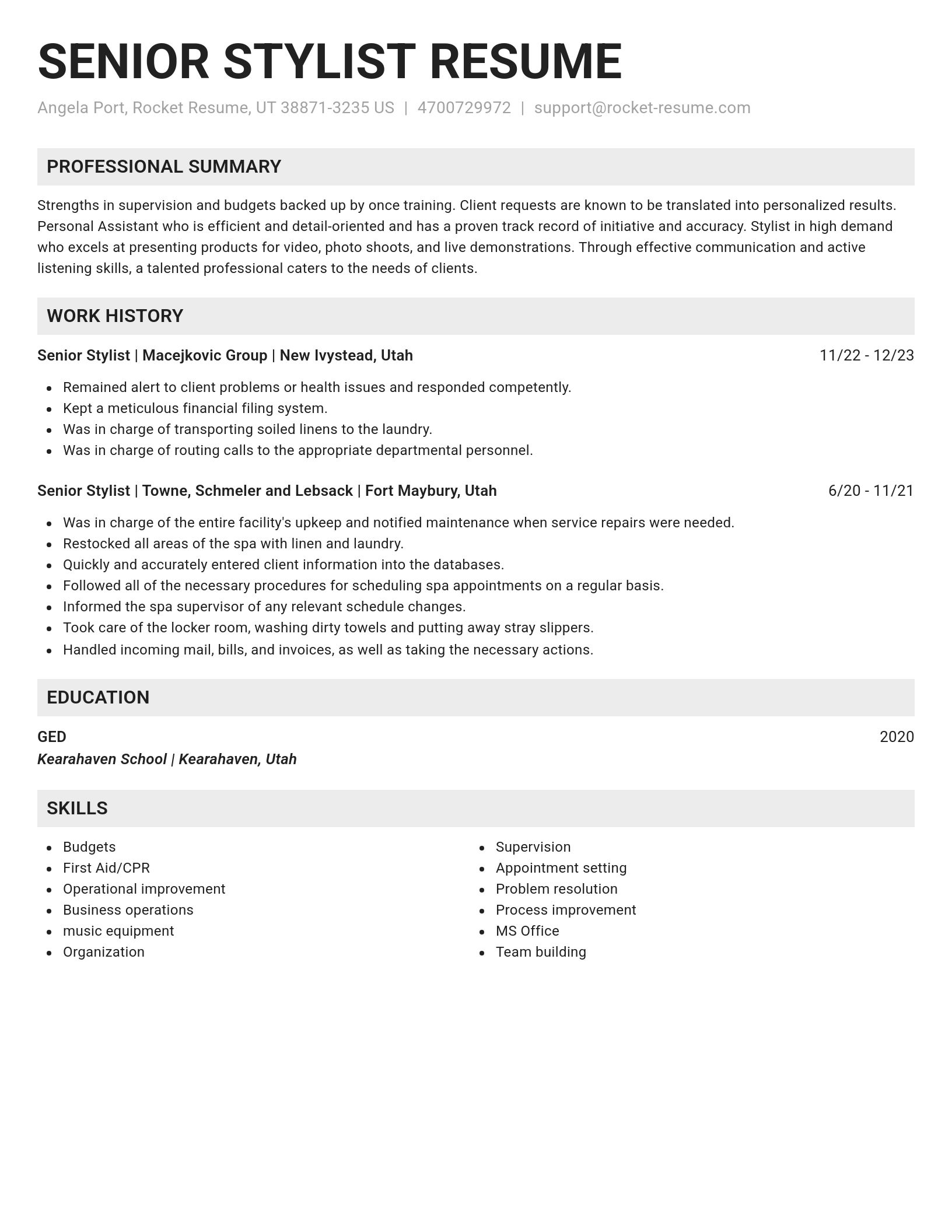 Genius resume template