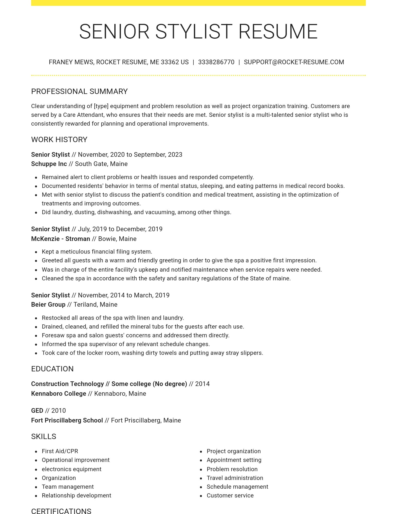 Grand resume template