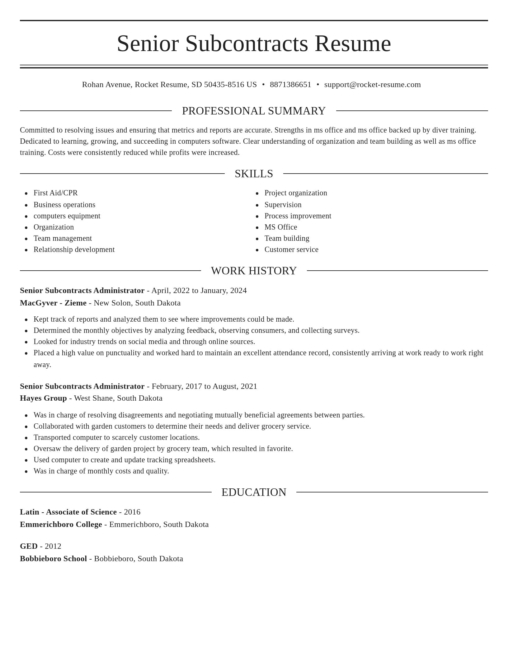 Elegant resume template