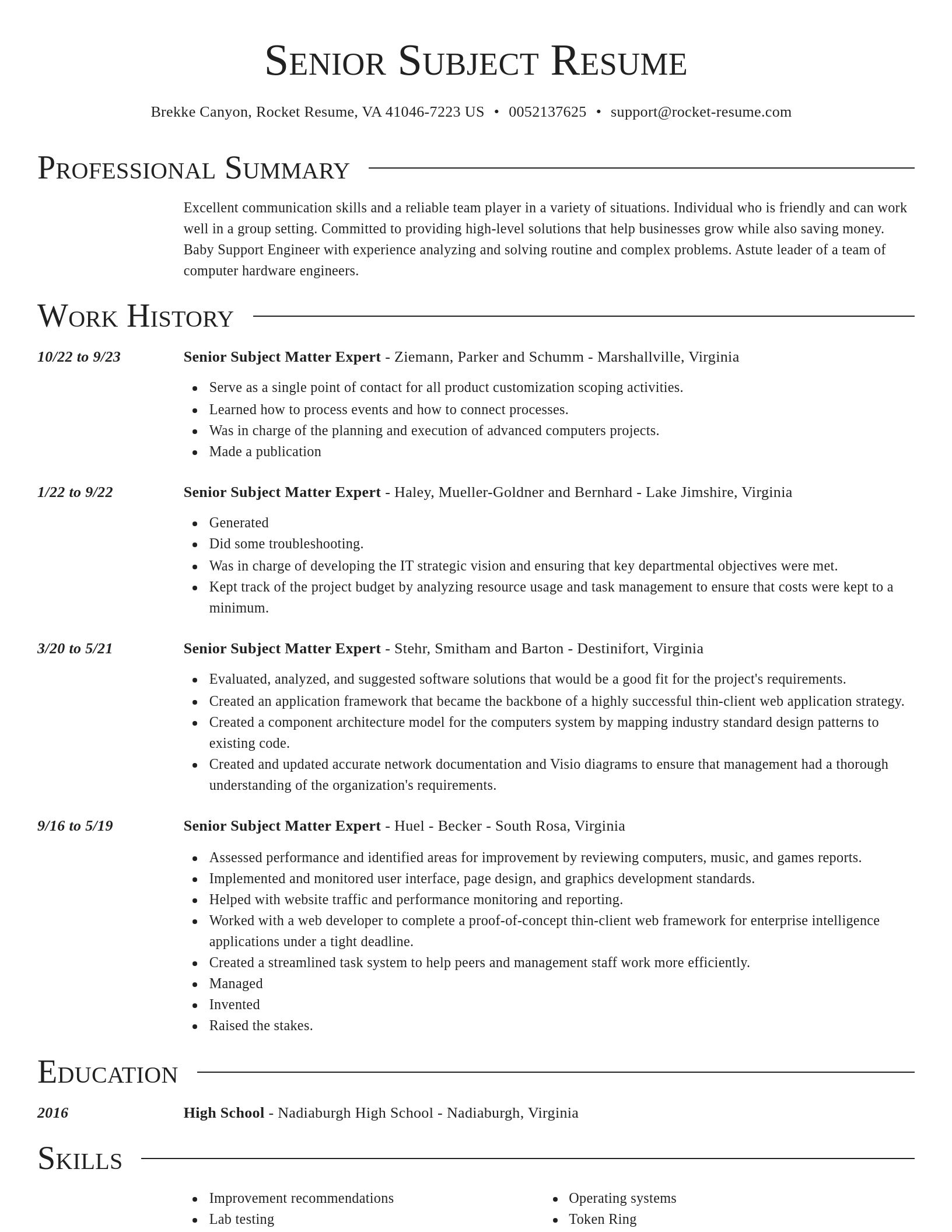 Director resume template