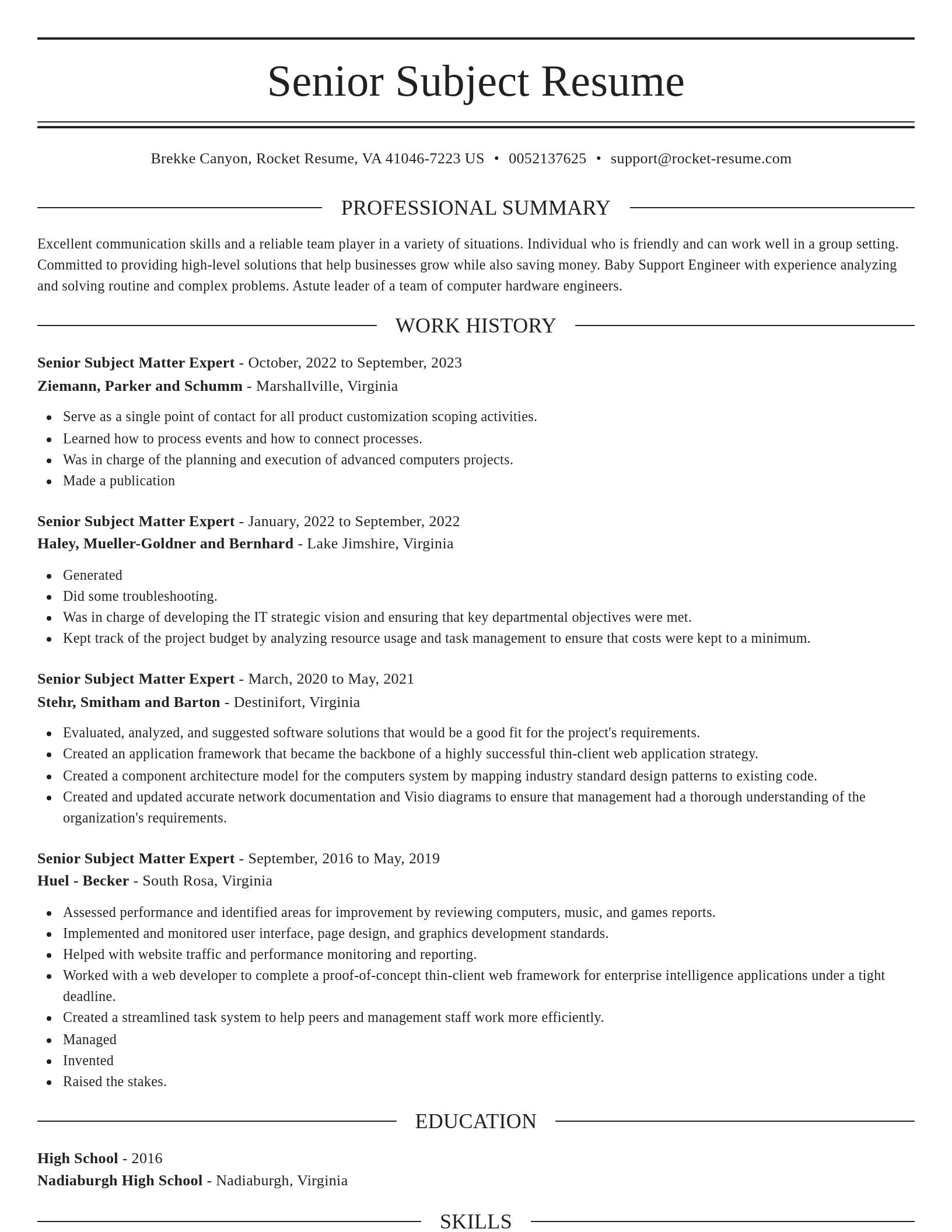 Elegant resume template